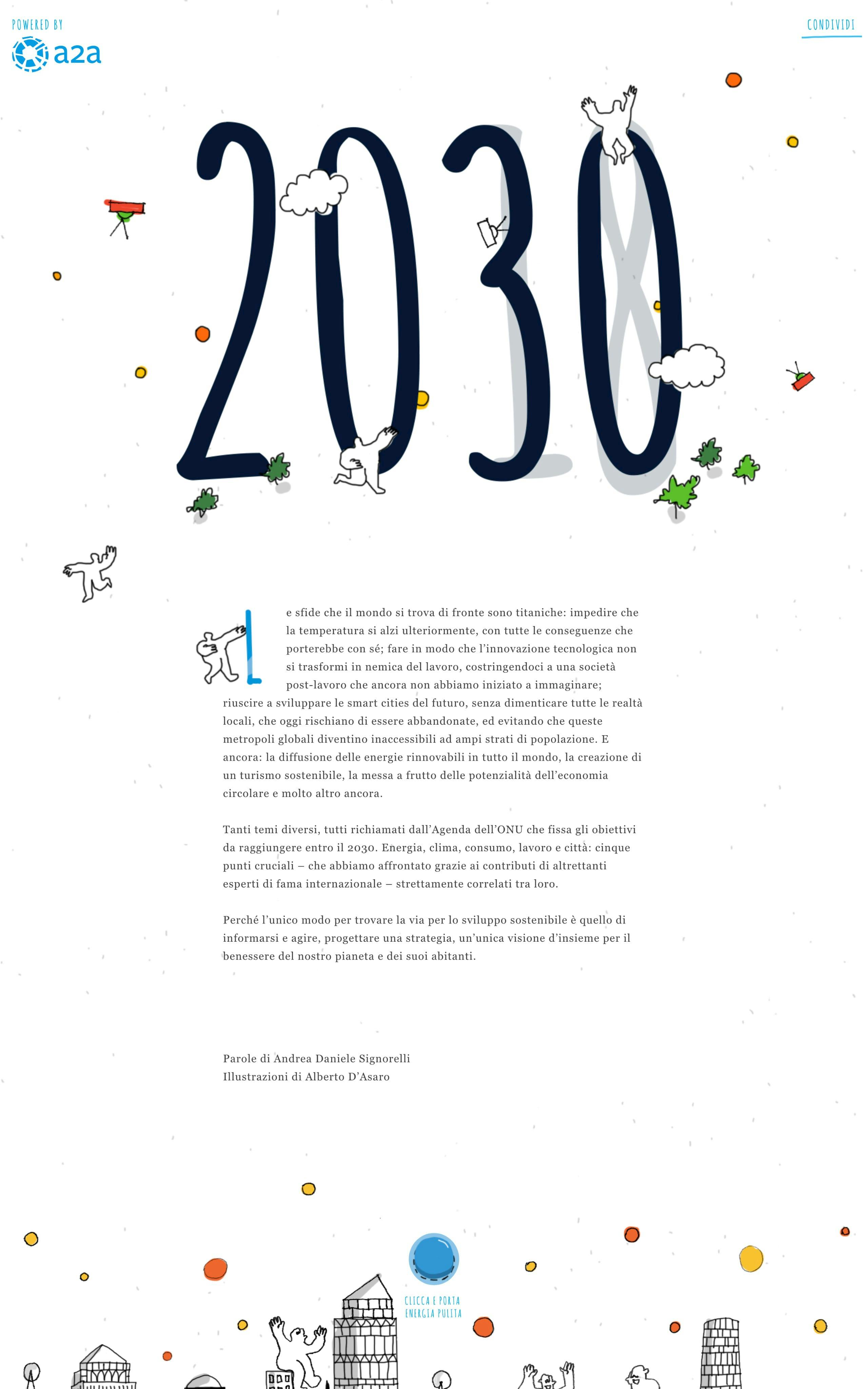 A2A 2030 Website Screenshot