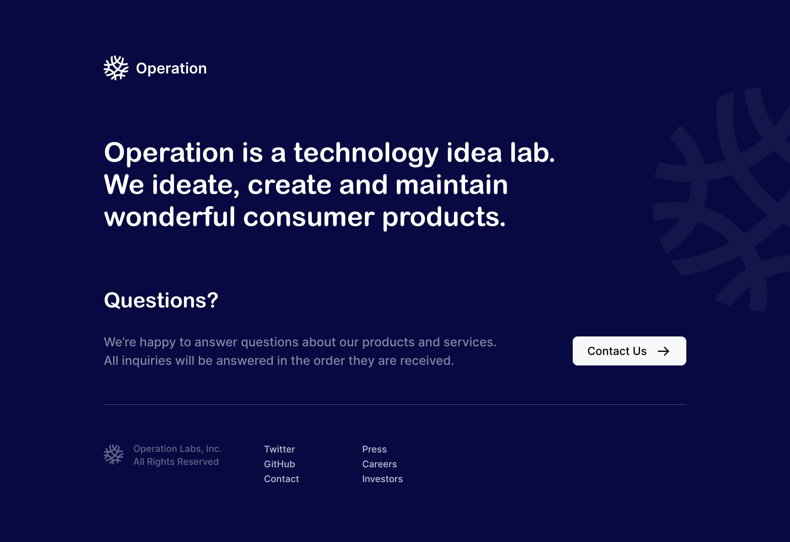 Operation Website Screenshot