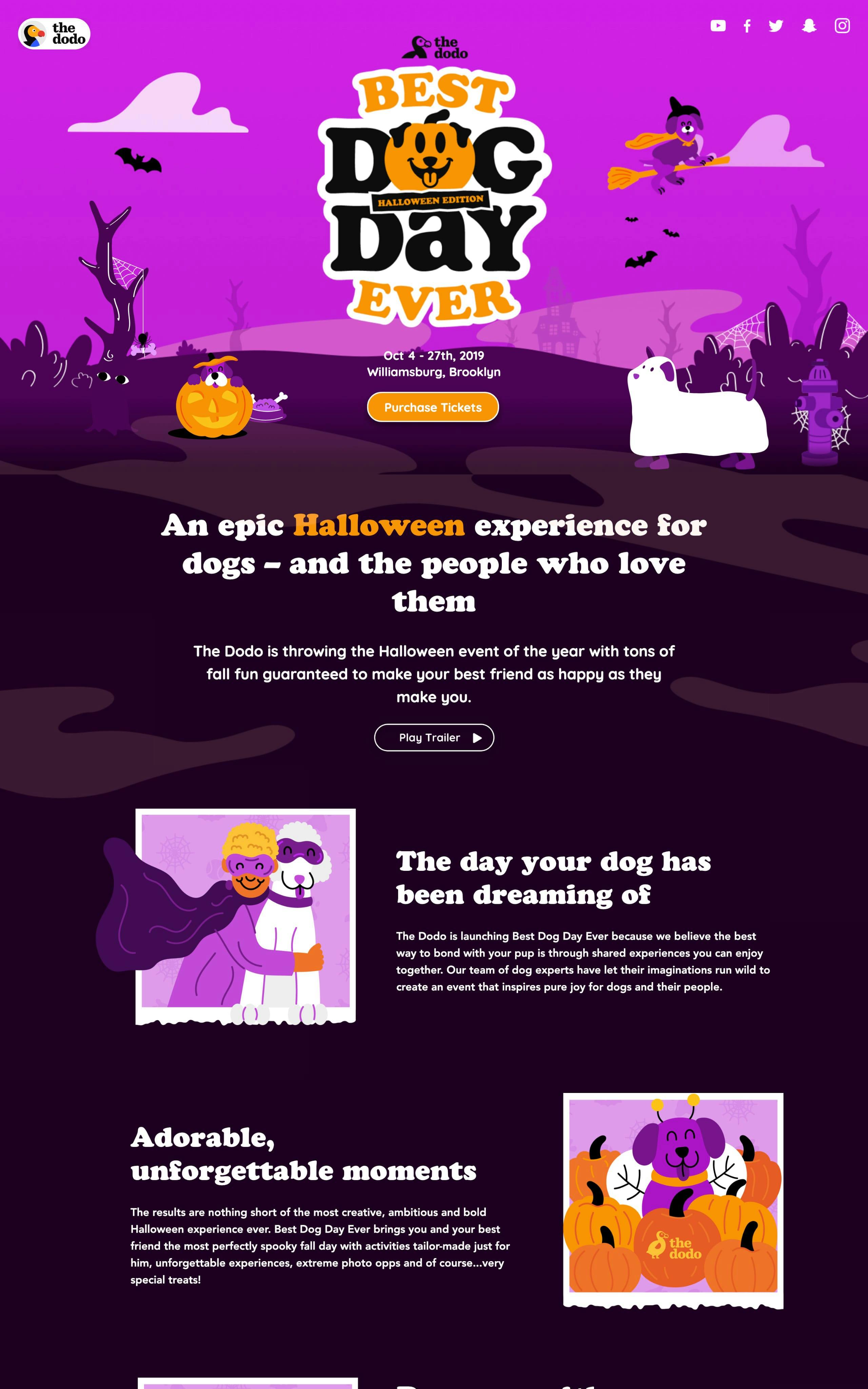 Best Dog Day Ever – Halloween Edition Website Screenshot