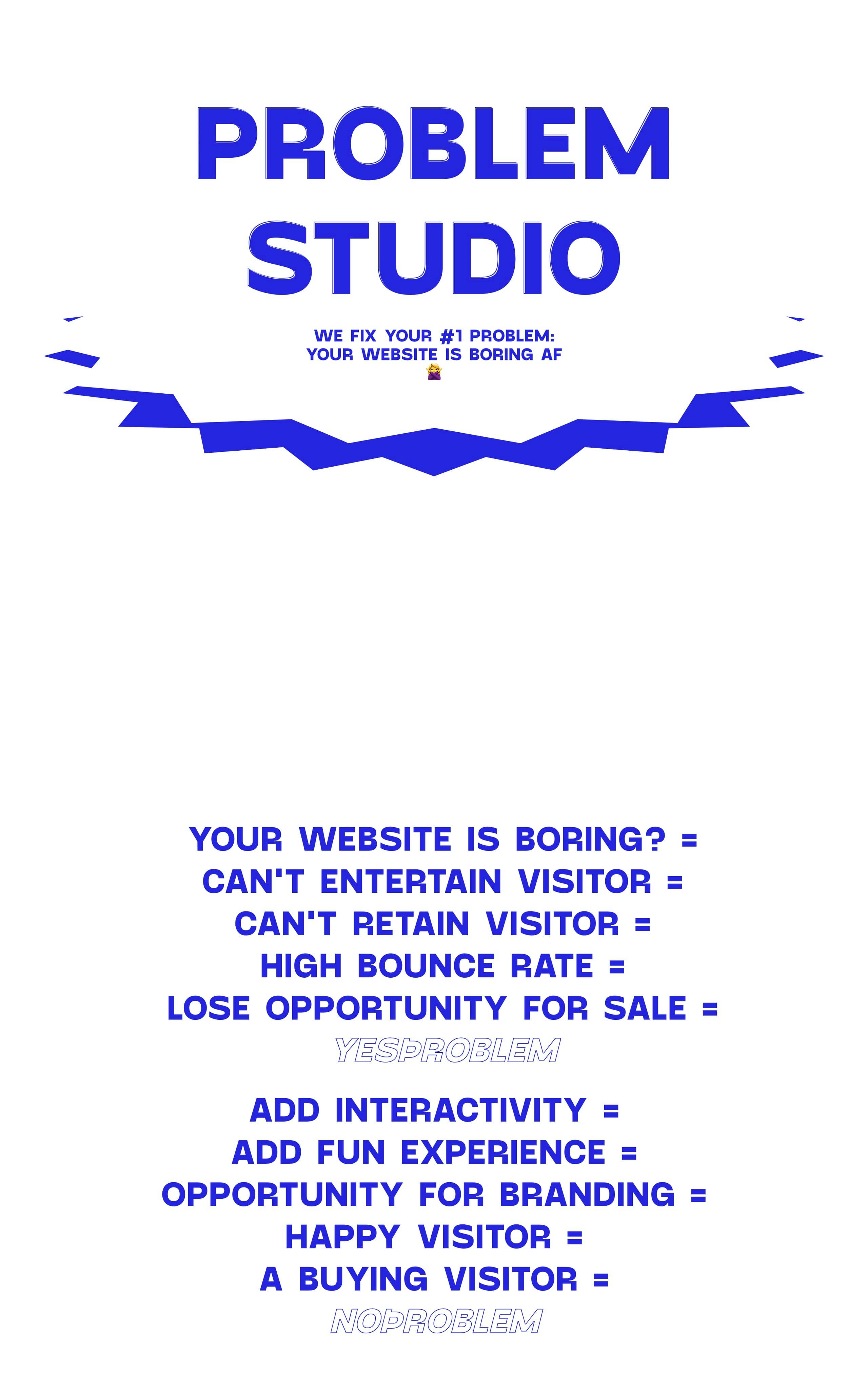 Problem Studio Website Screenshot