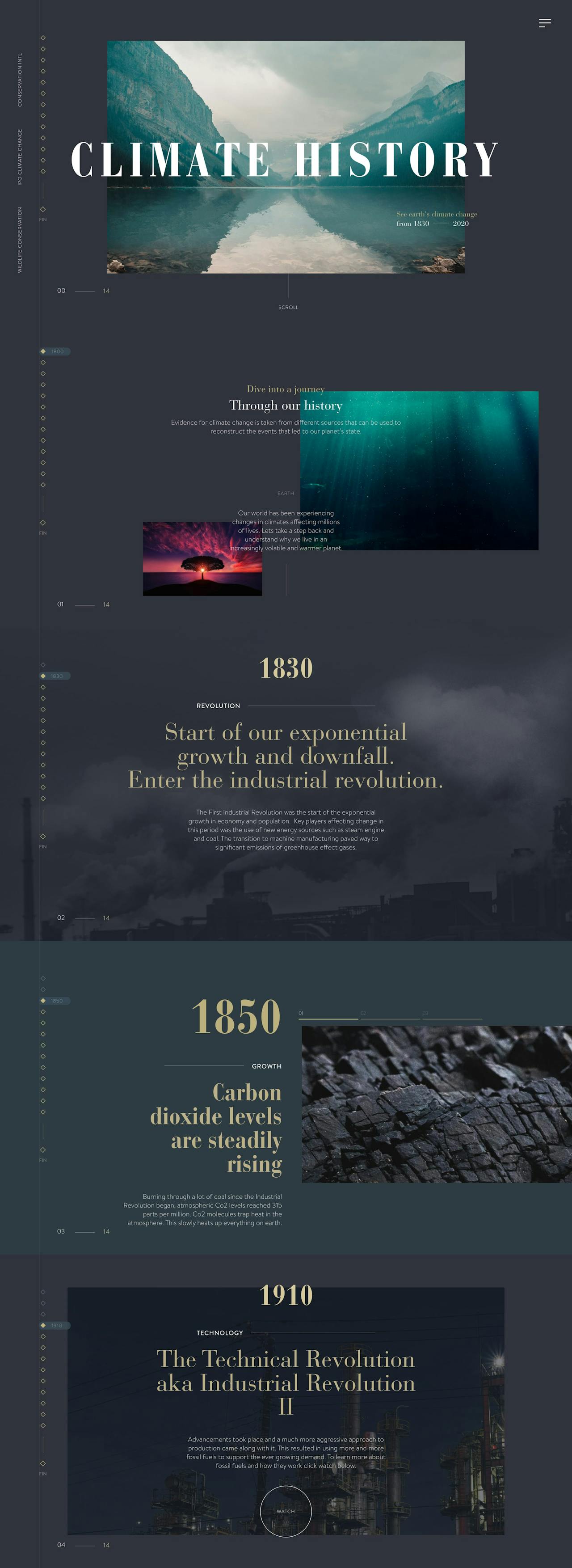 Website Inspiration: Climate History Website Screenshot