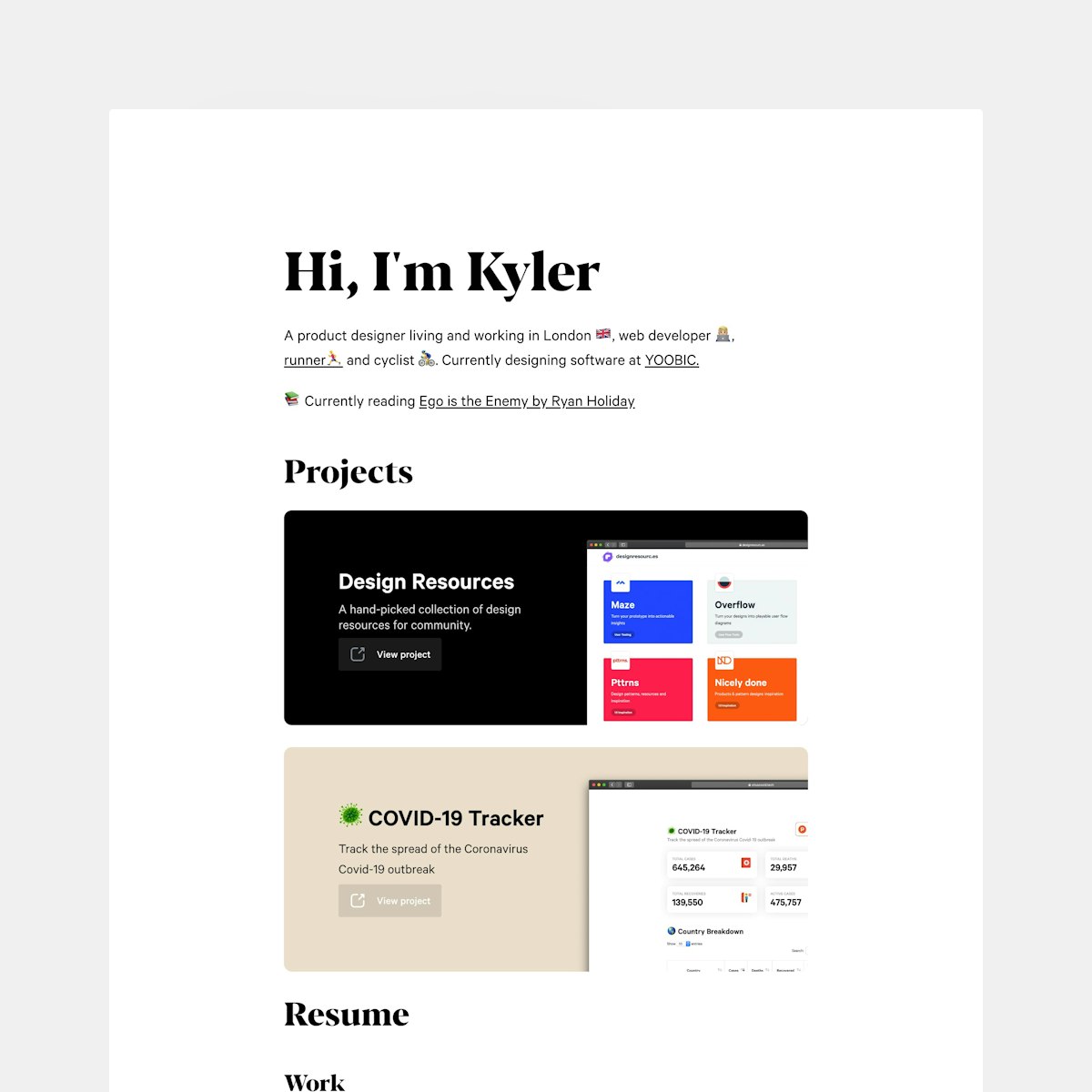 Product Page screen design idea #250: Website Inspiration: Kyler Phillips
