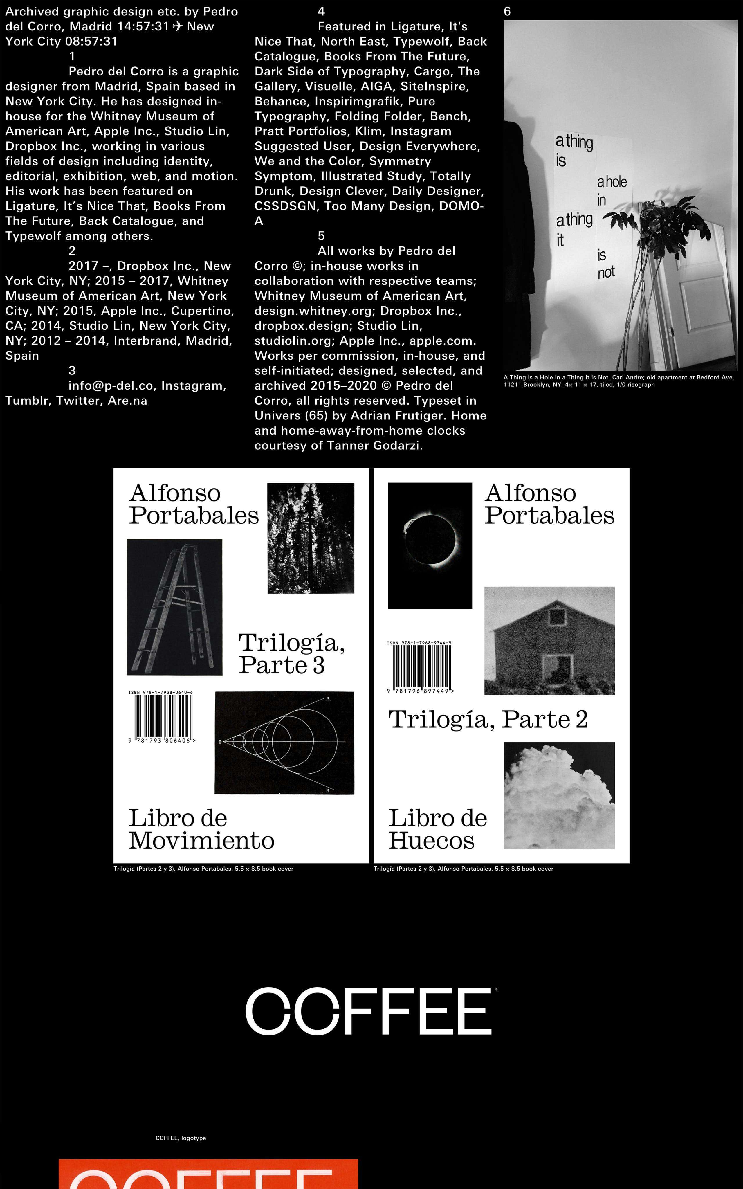 Pedro del Corro Website Screenshot