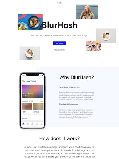 BlurHash Thumbnail Preview
