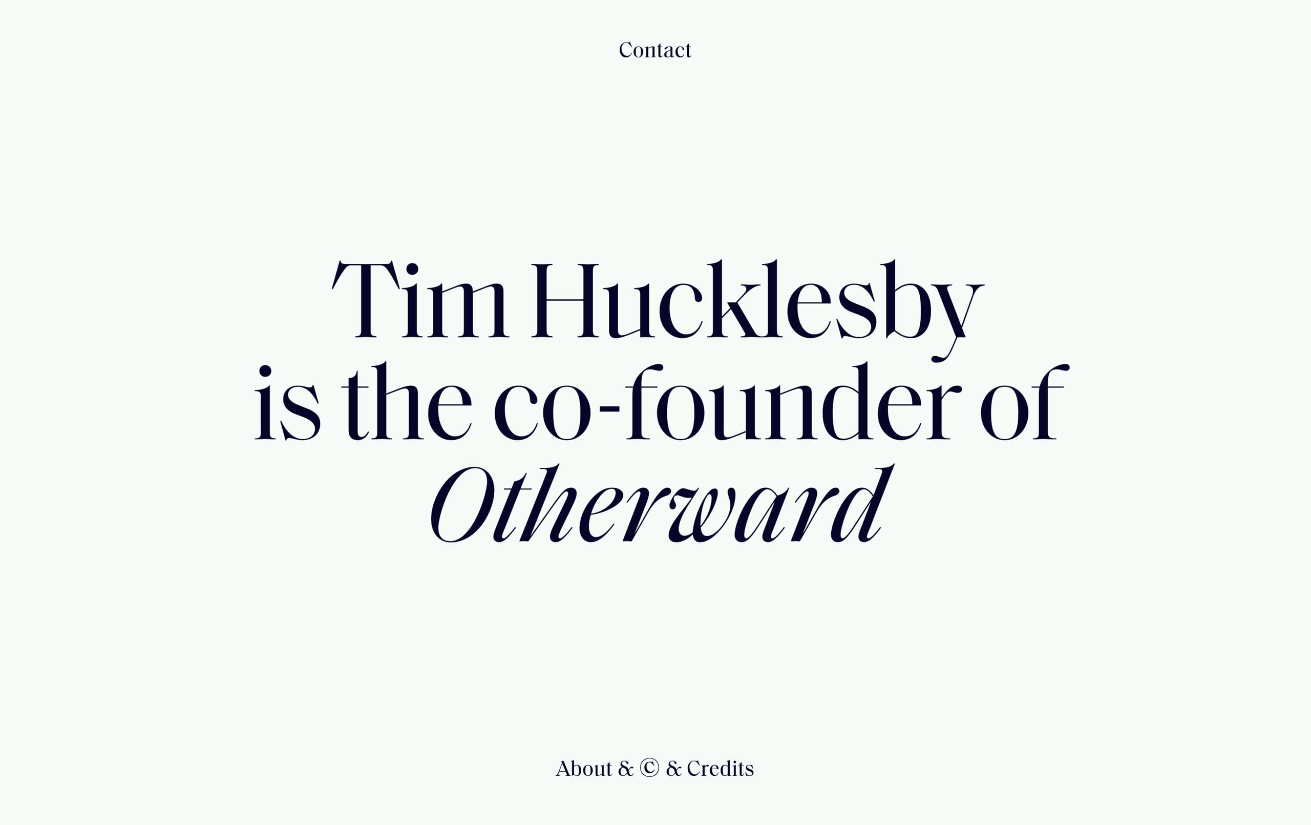 Tim Hucklesby Website Screenshot