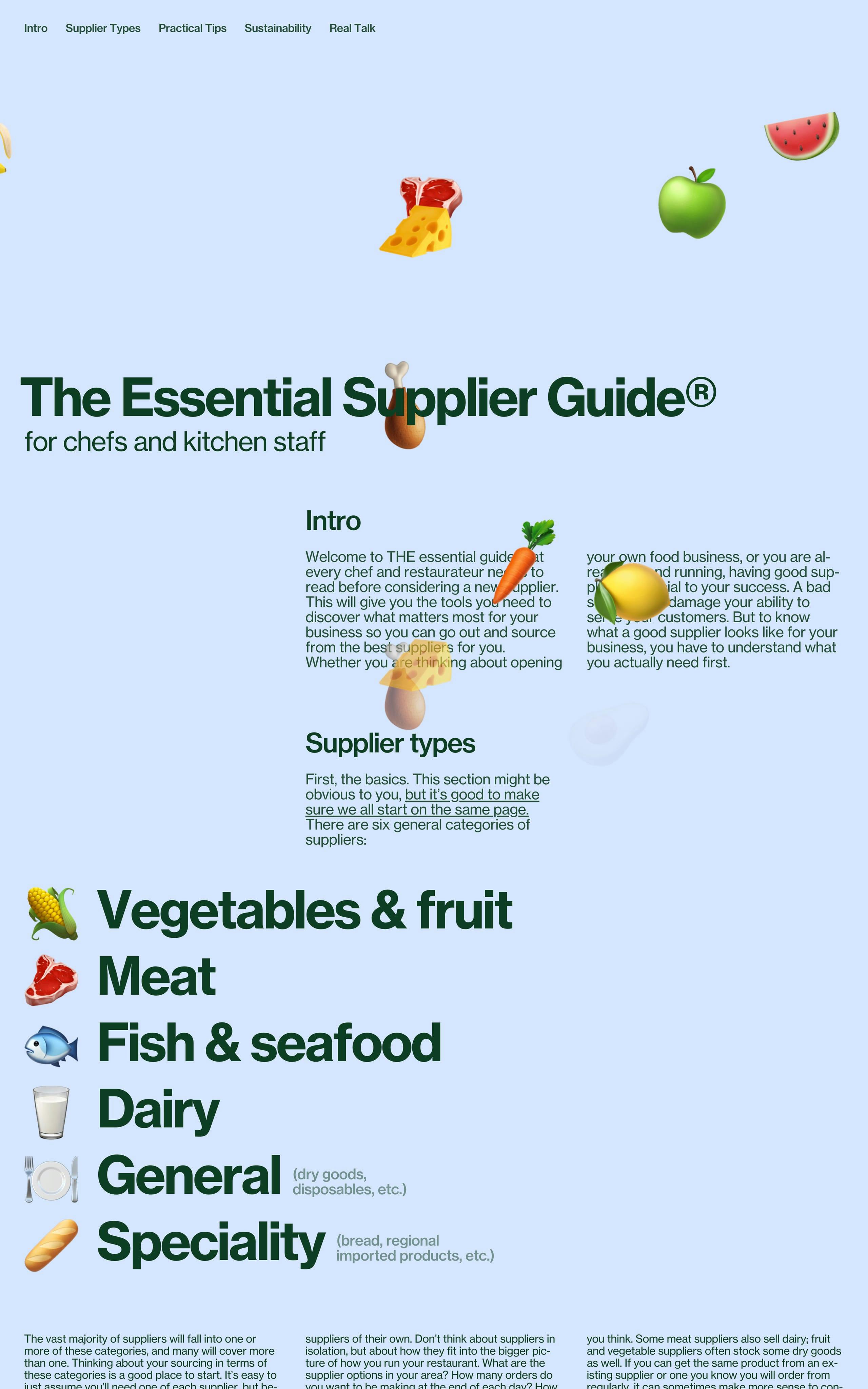 The Essential Supplier Guide Website Screenshot