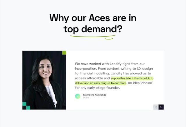 Lancify Testimonial Slider Preview