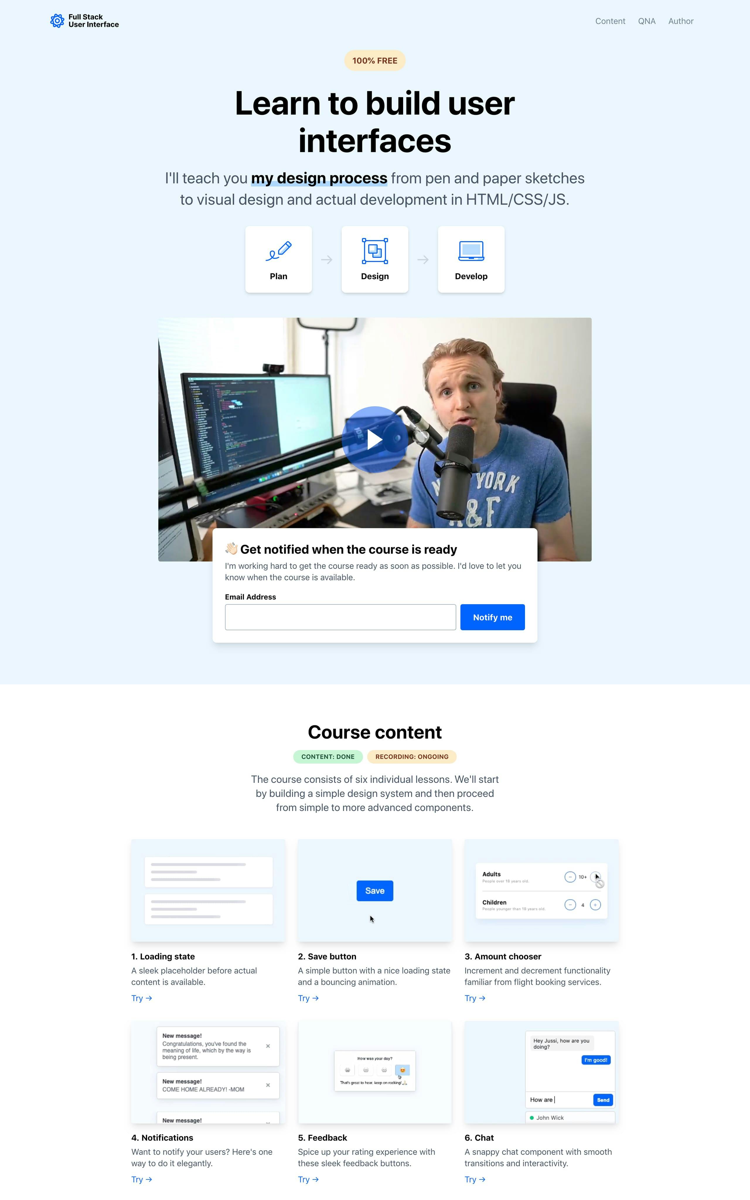 Full Stack UI - One Page Website Award Full Stack UI - One Page Website Award
