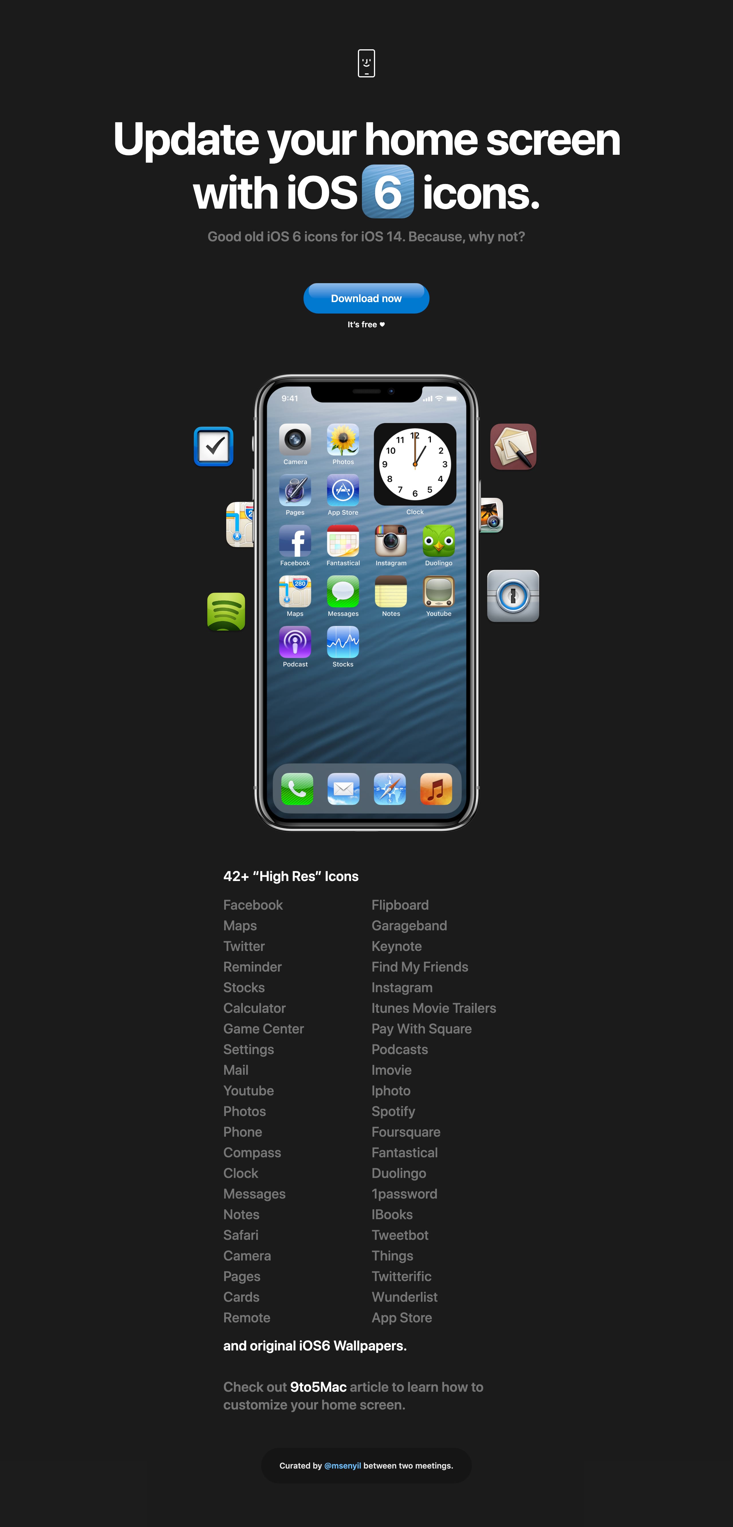 iOS 6 icons Website Screenshot