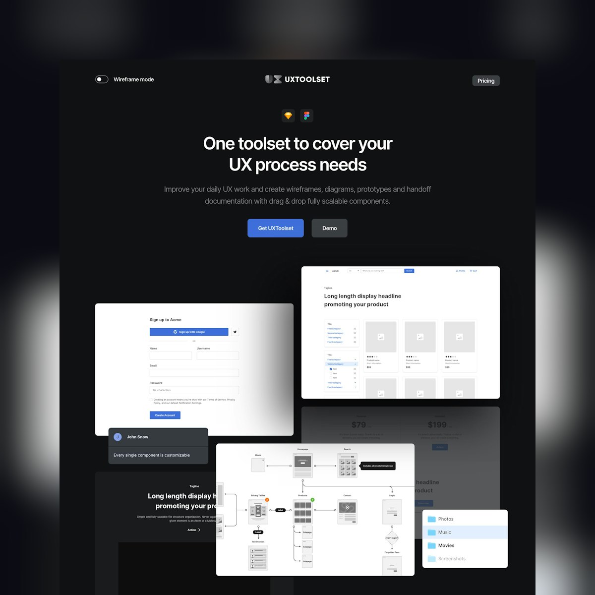 Product Page screen design idea #321: Website Inspiration: UXToolset