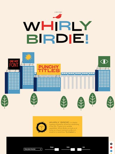 Whirly Birdie Variable Font Thumbnail Preview