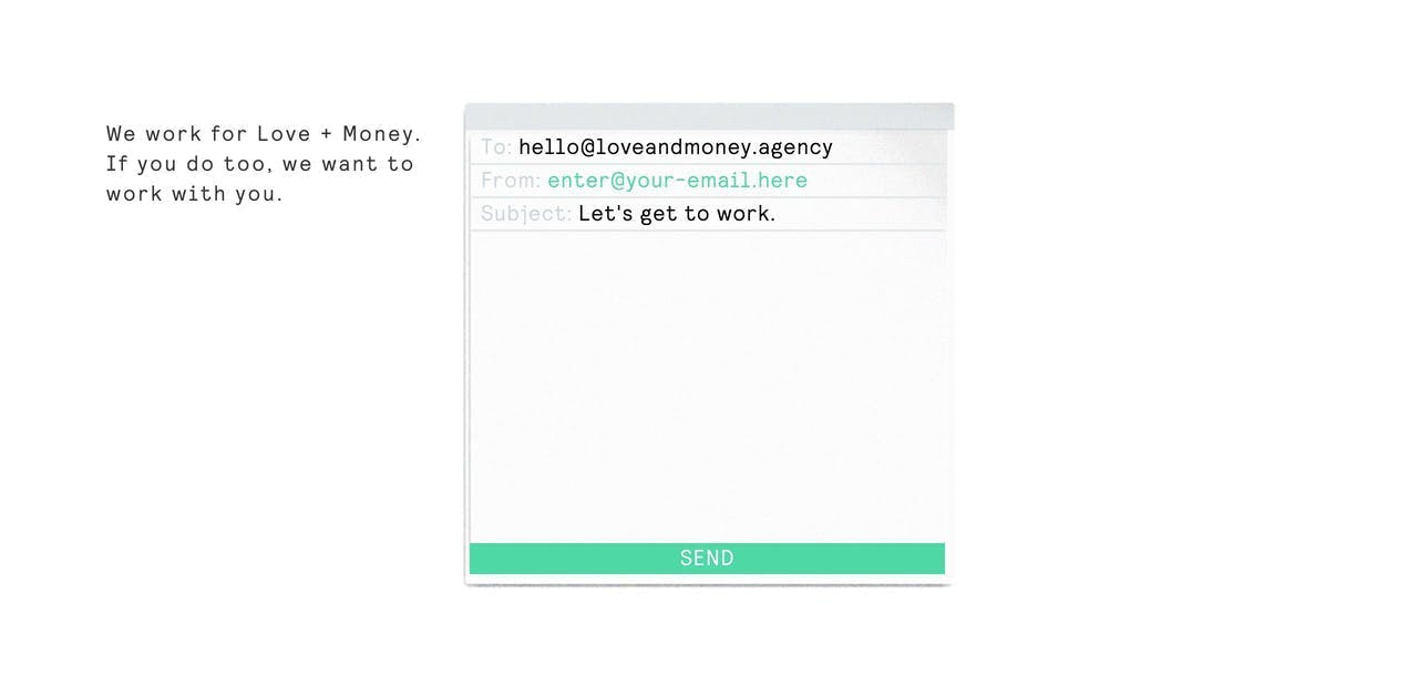 Contact Form - Love Money Agency Screenshot
