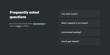 FAQ examples in Landing Pages