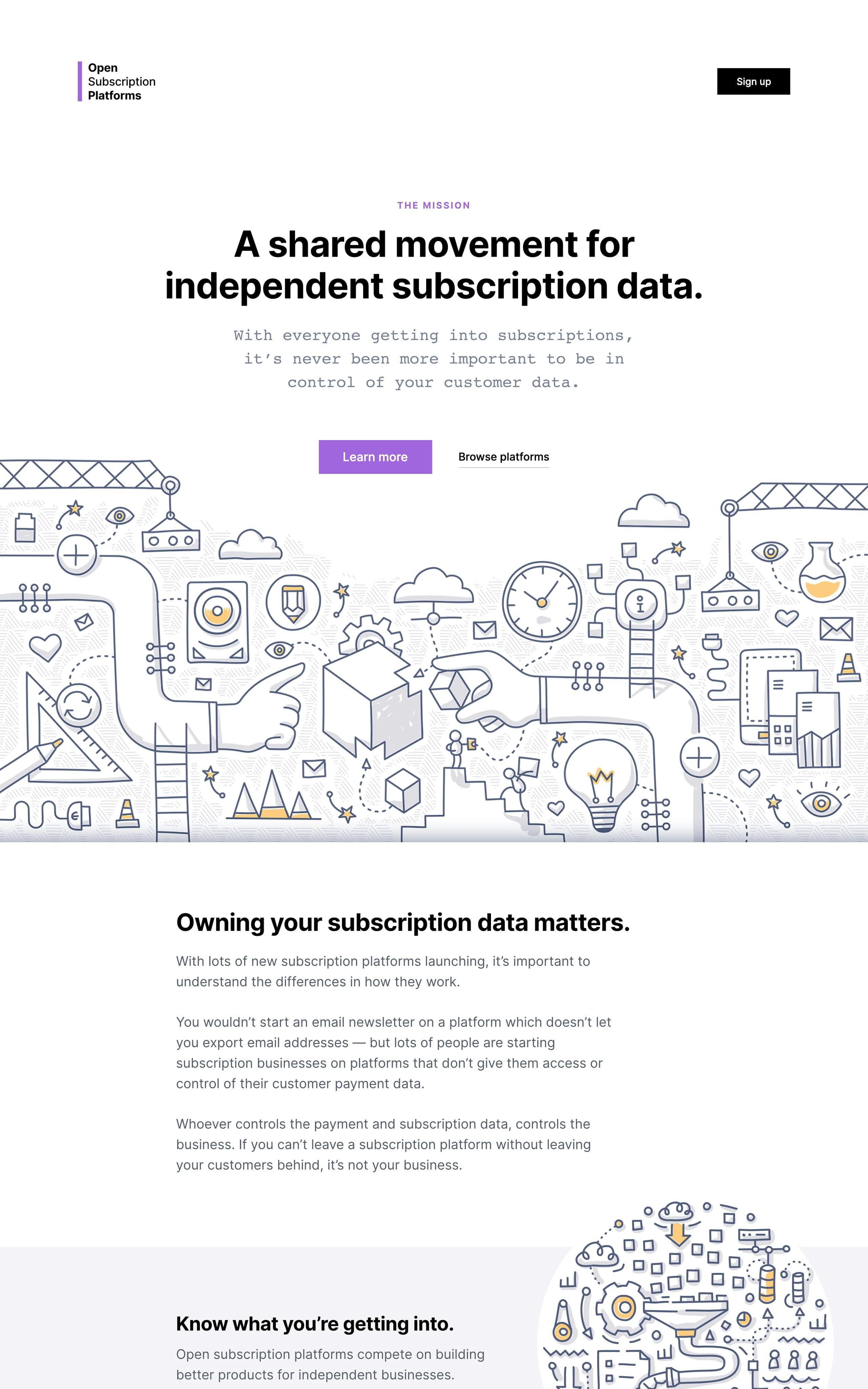 Open Subscription Platforms Website Screenshot