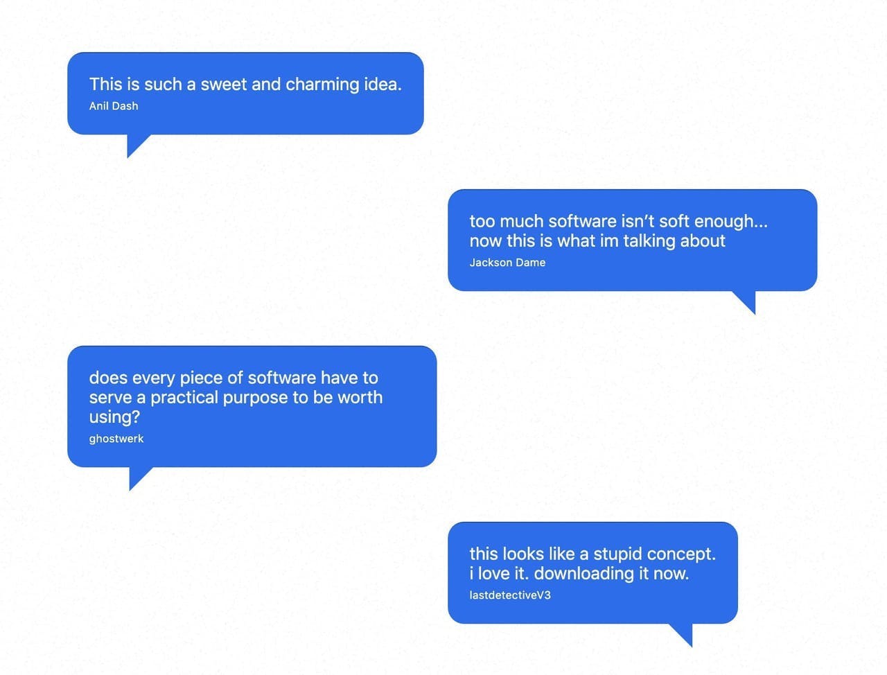 Chat-style Testimonials - Bird Folder Screenshot