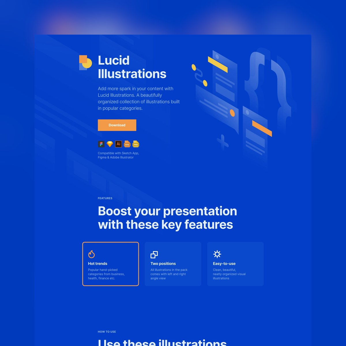 Product Page screen design idea #357: Website Inspiration: Lucid Illustrations