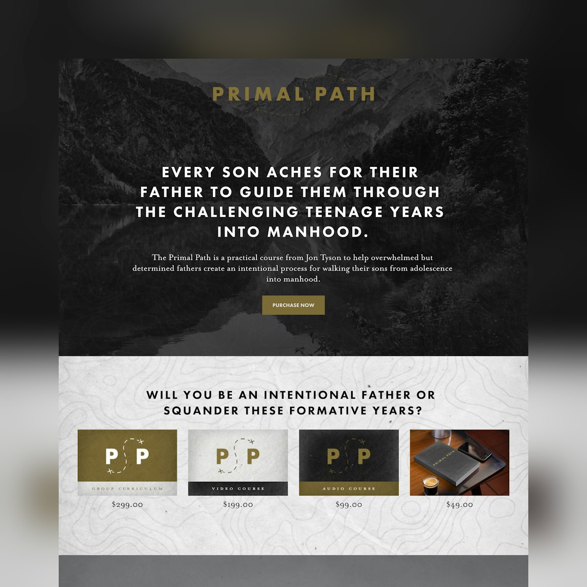 Product Page screen design idea #368: Website Inspiration: Primal Path