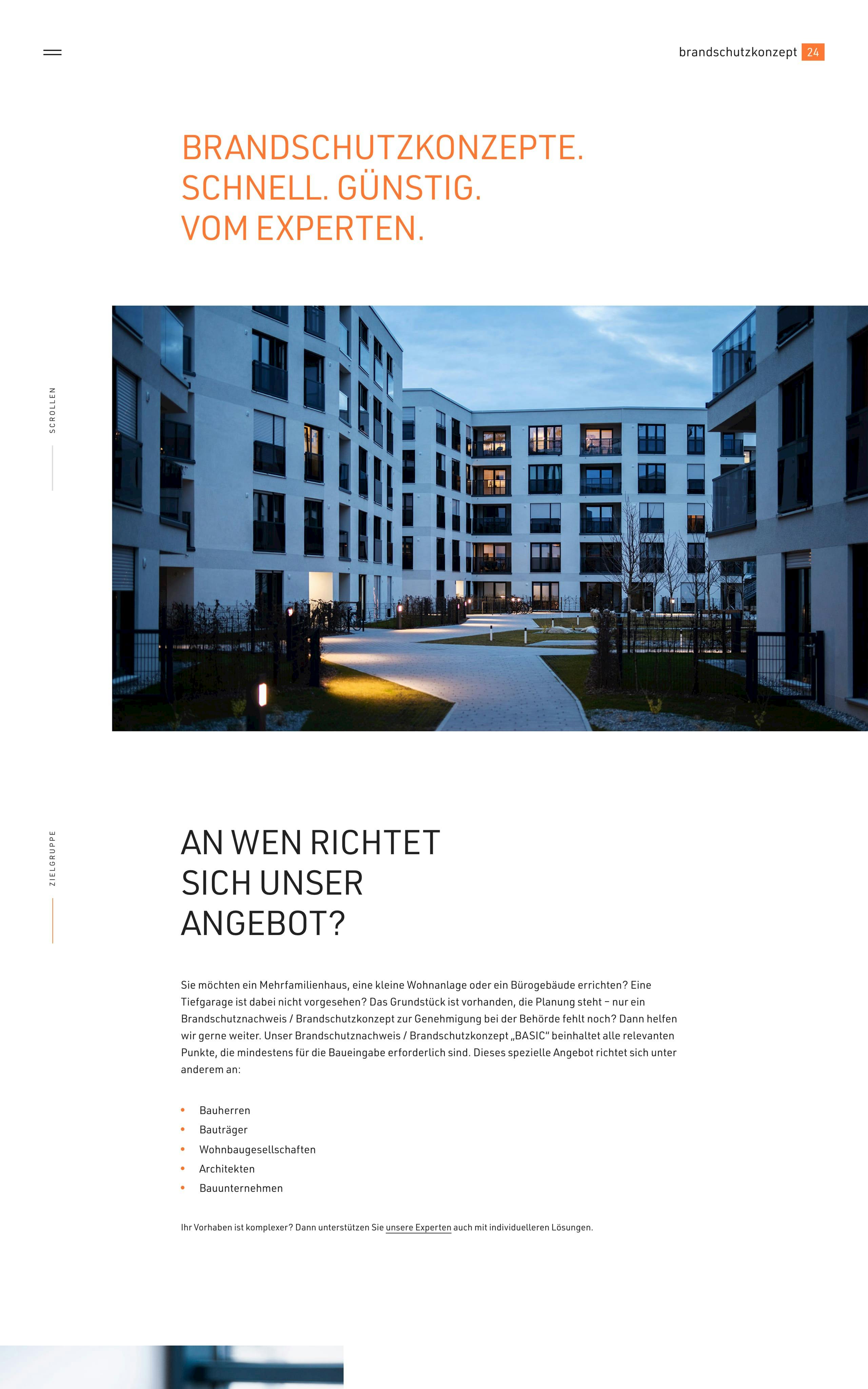 Brandschutzkonzept24 Website Screenshot