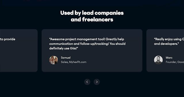 Greenlight Testimonial Slider Preview
