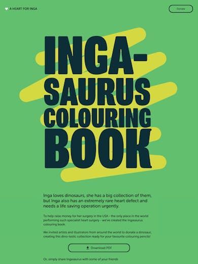 Ingasaurus Colouring Book Thumbnail Preview