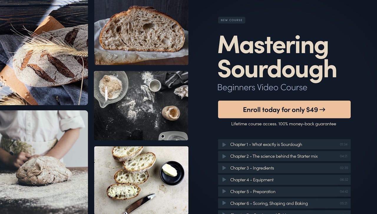 Squarespace Member Areas - Course Landing Page Screenshot