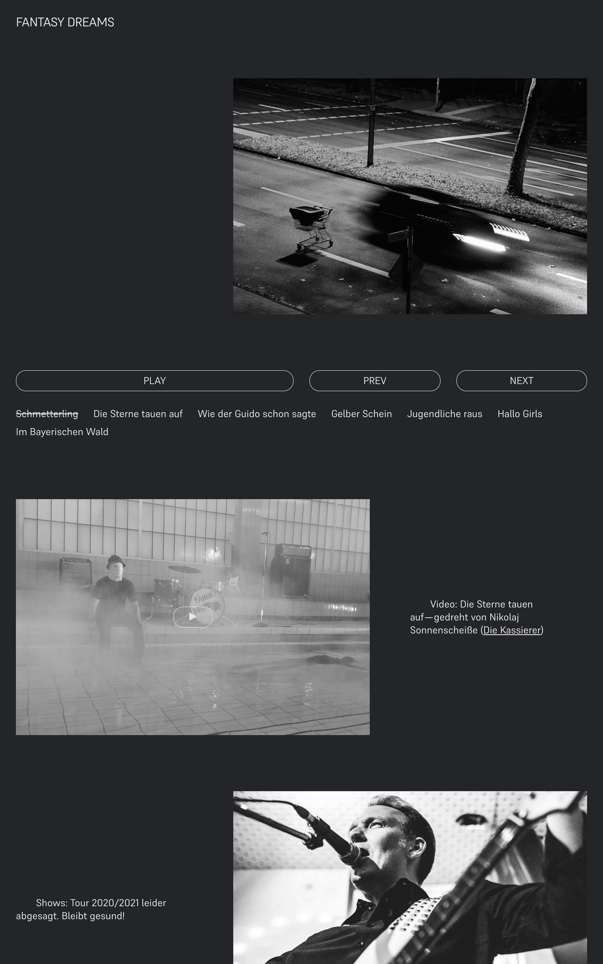Fantasy Dreams Website Screenshot
