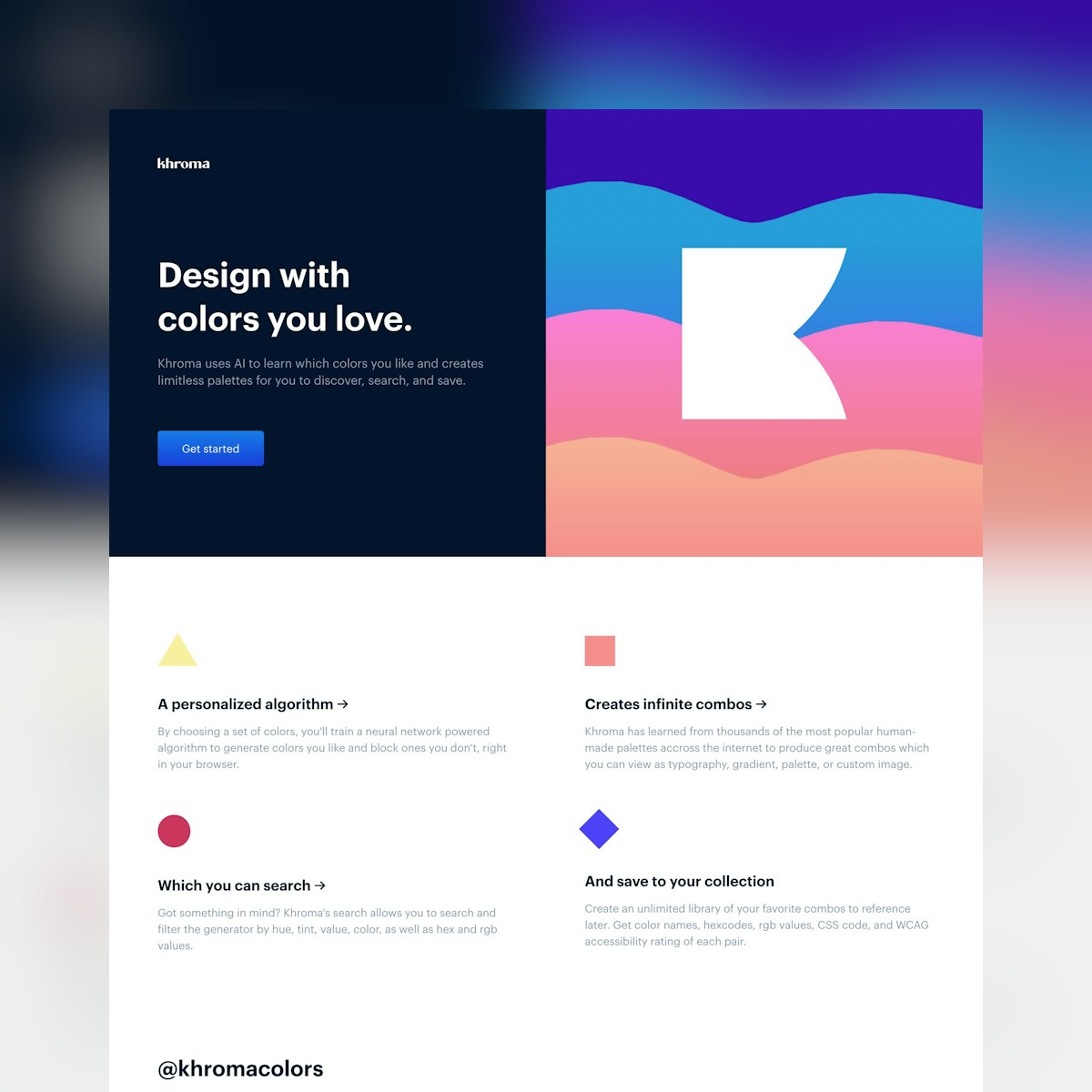 website design idea #80: Website Inspiration: Khroma