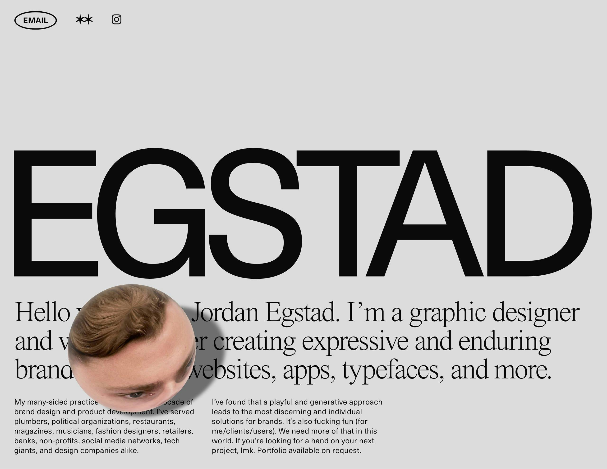 Egstad Website Screenshot