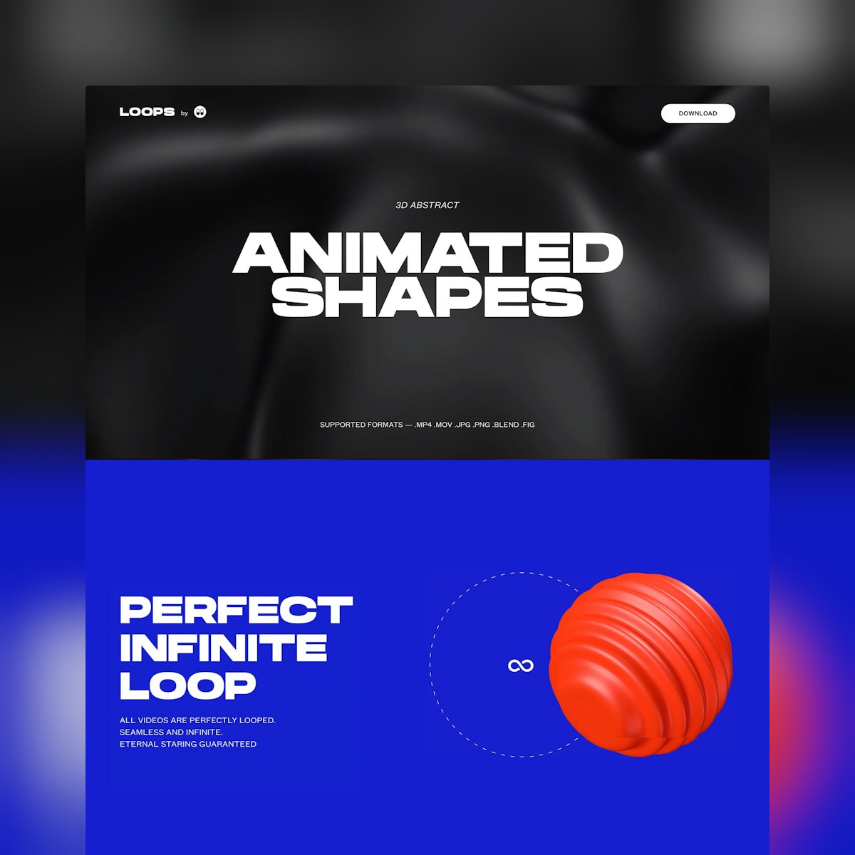 Product Page screen design idea #382: Website Inspiration: Loops