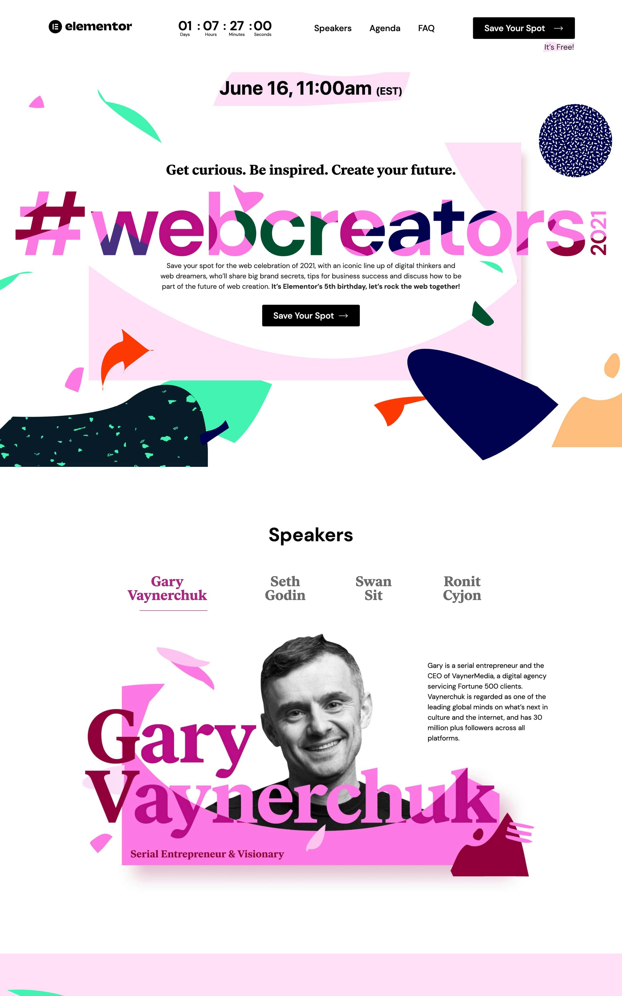 #webcreators2021 Website Screenshot