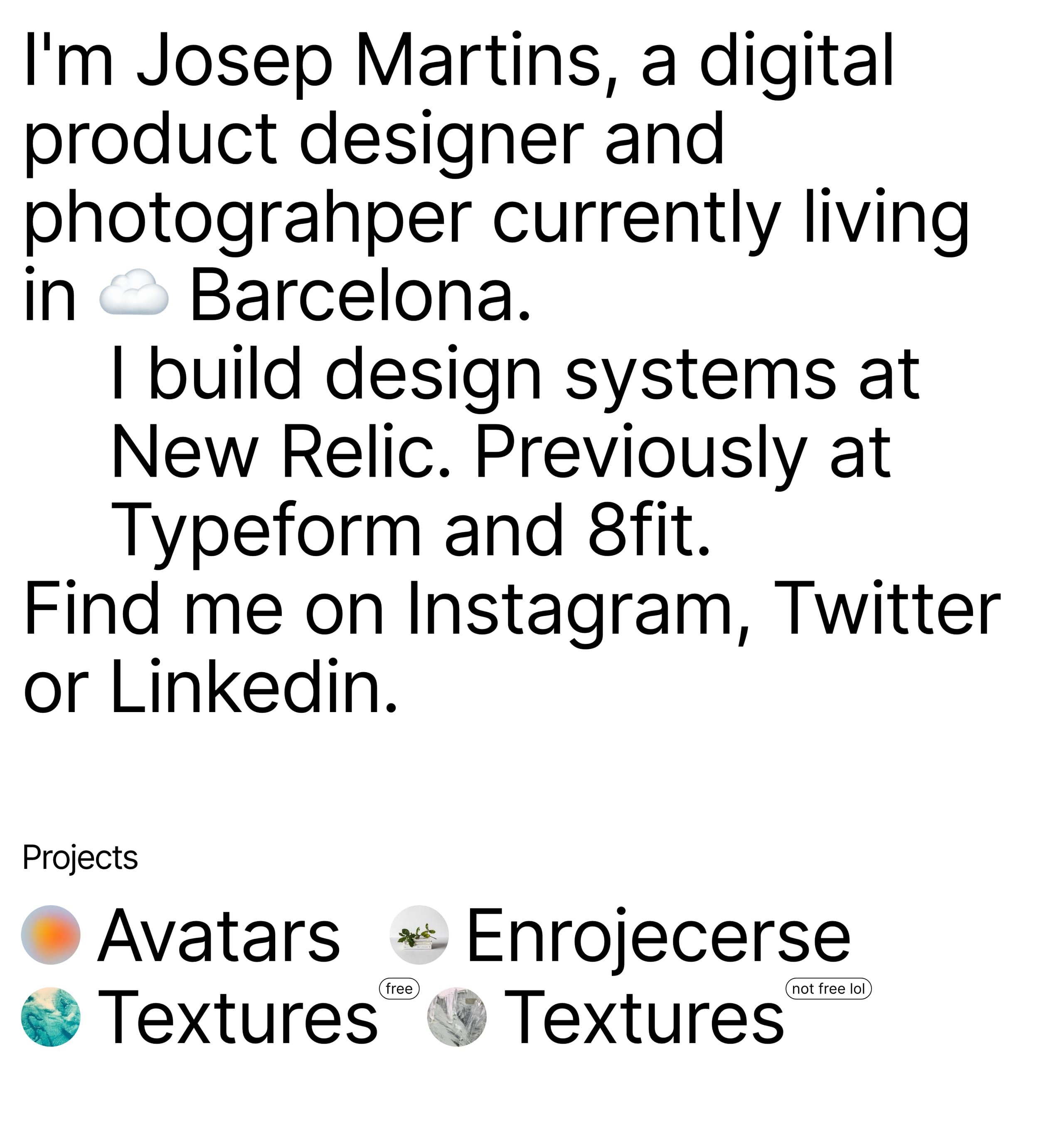 Josep Martins Website Screenshot
