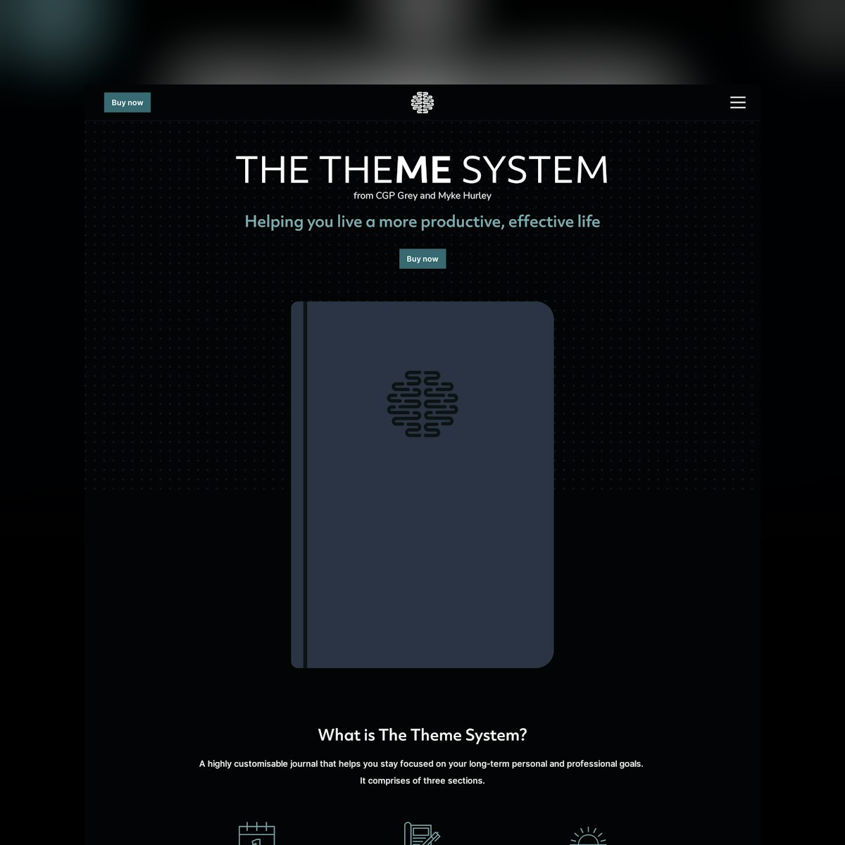 Product Page screen design idea #438: Website Inspiration: The Theme System