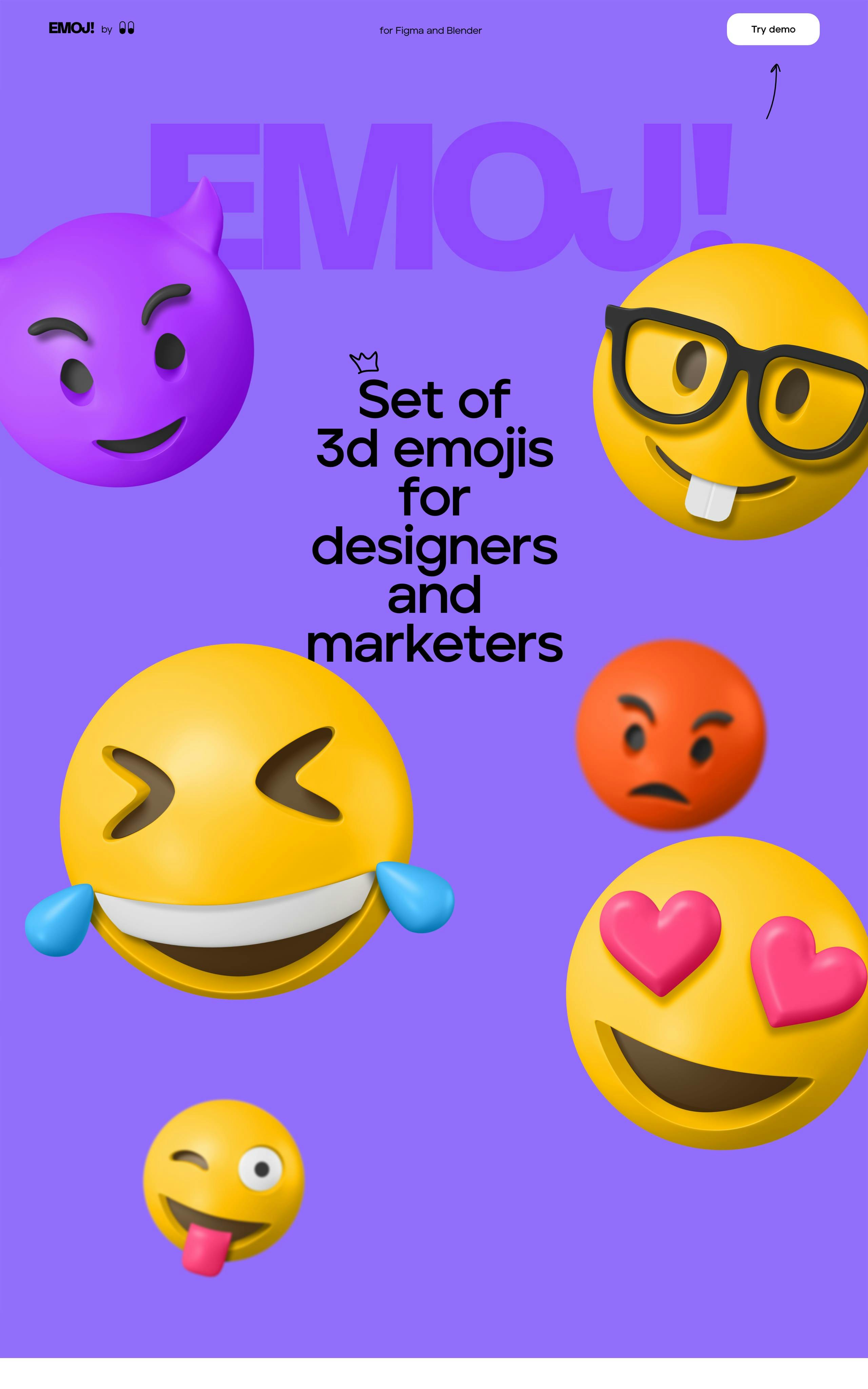 3D Emoji Website Screenshot