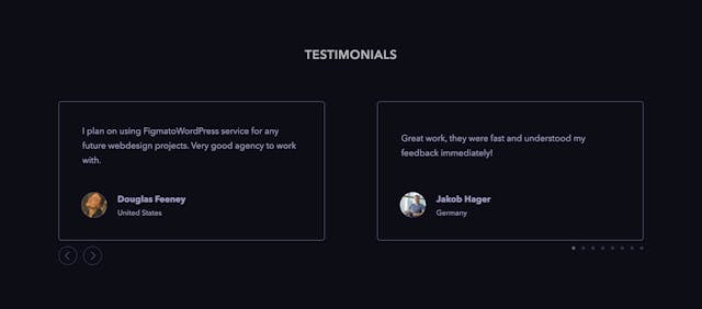 FigmaWP Testimonial Slider Preview