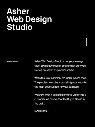 Asher Web Design Studio Thumbnail Preview