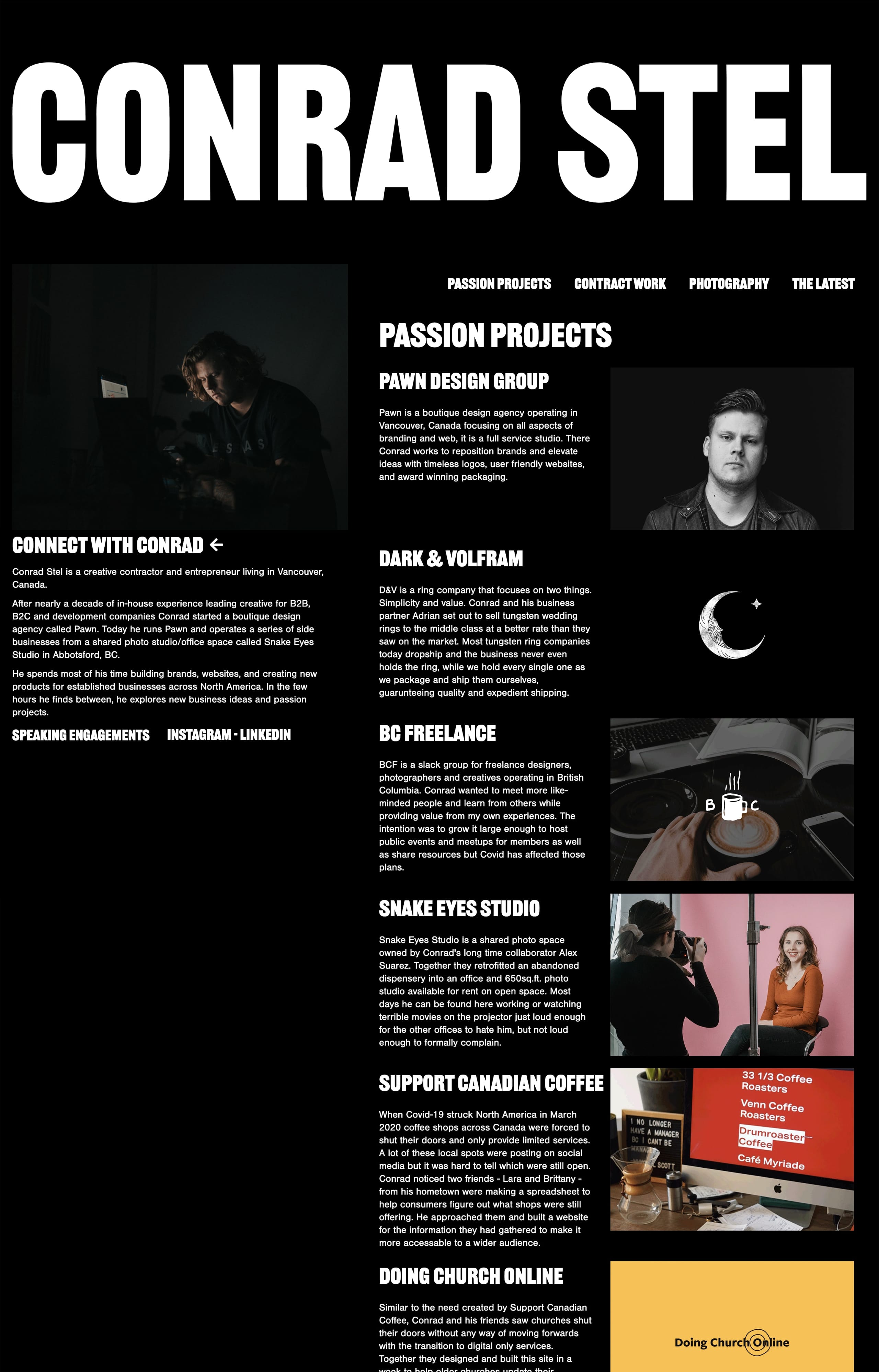 Conrad Stel Website Screenshot