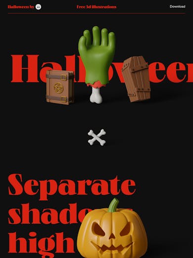 Halloween 3D Icons Thumbnail Preview