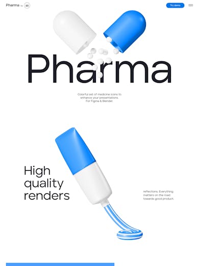 Pharma 3D Icons Thumbnail Preview