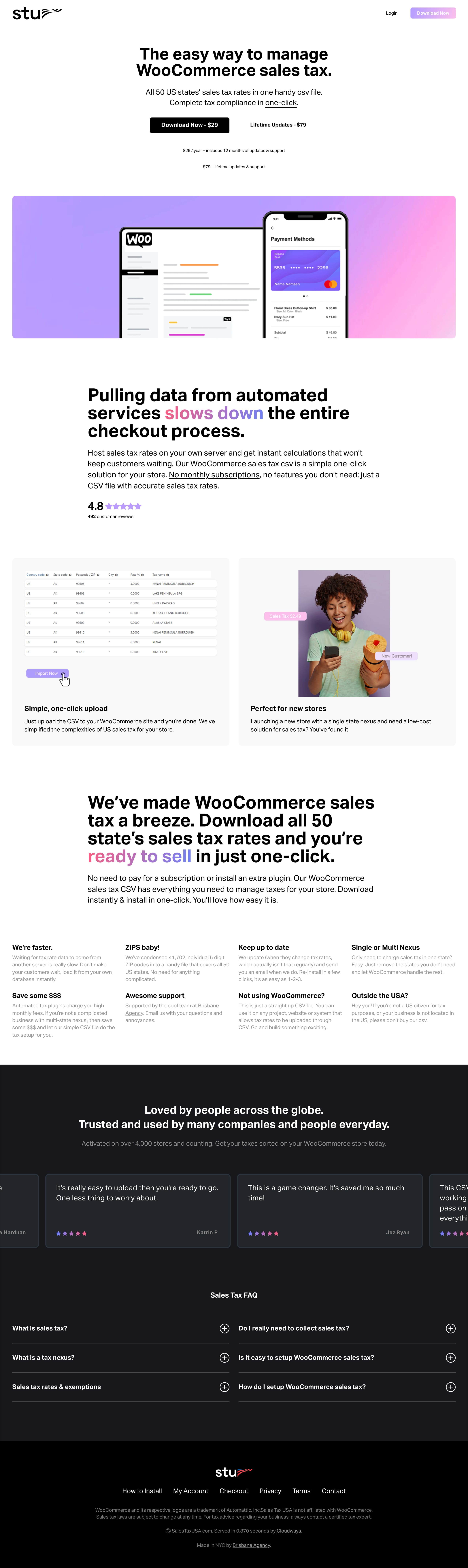 WooCommerce Sales Tax Website Screenshot