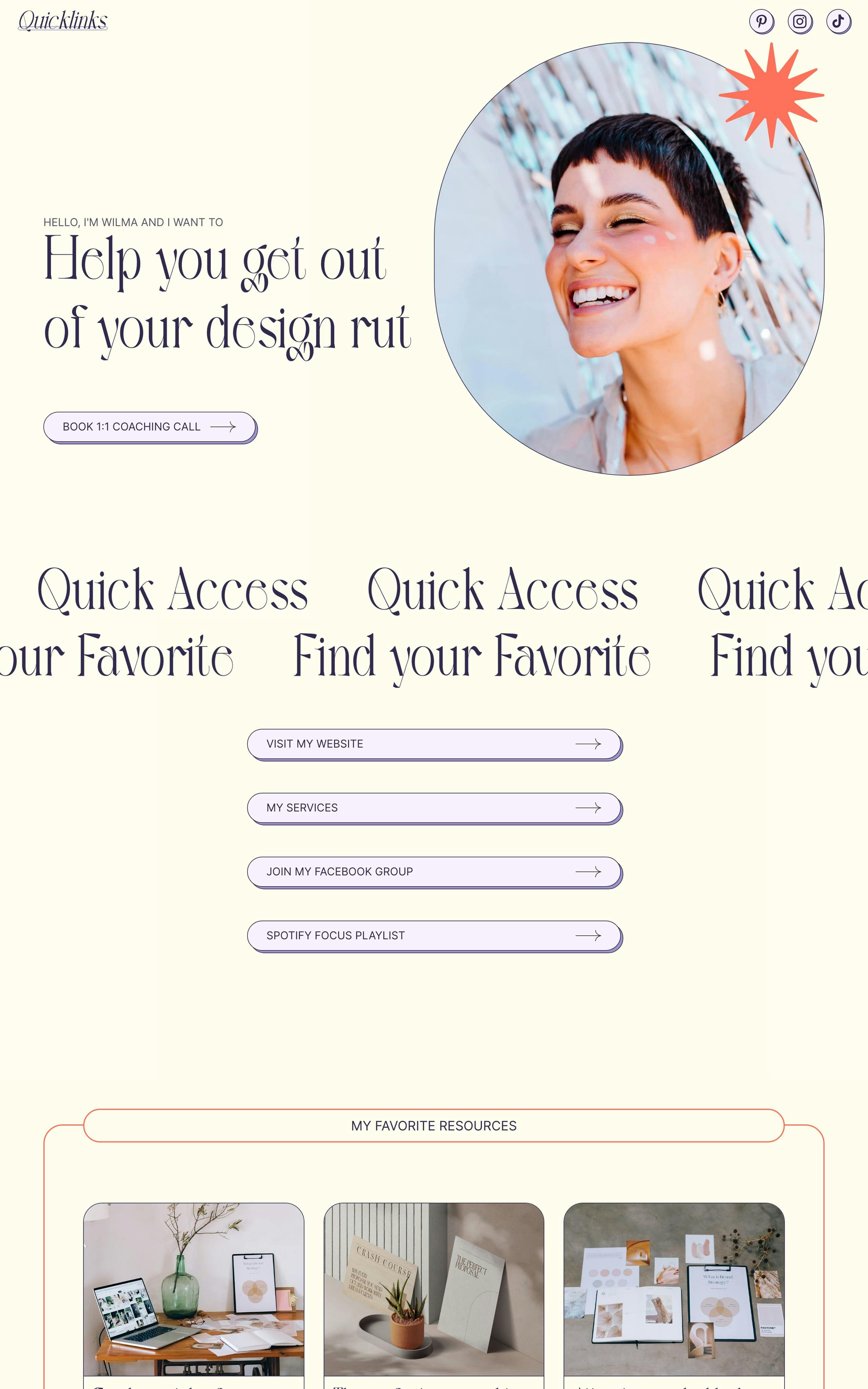 Quicklinks Website Screenshot