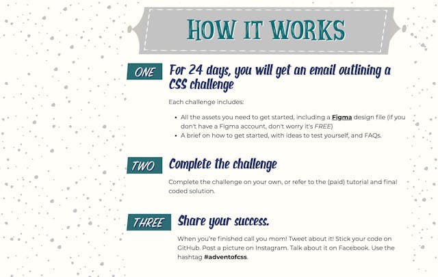 Advent of CSS How It Works Preview