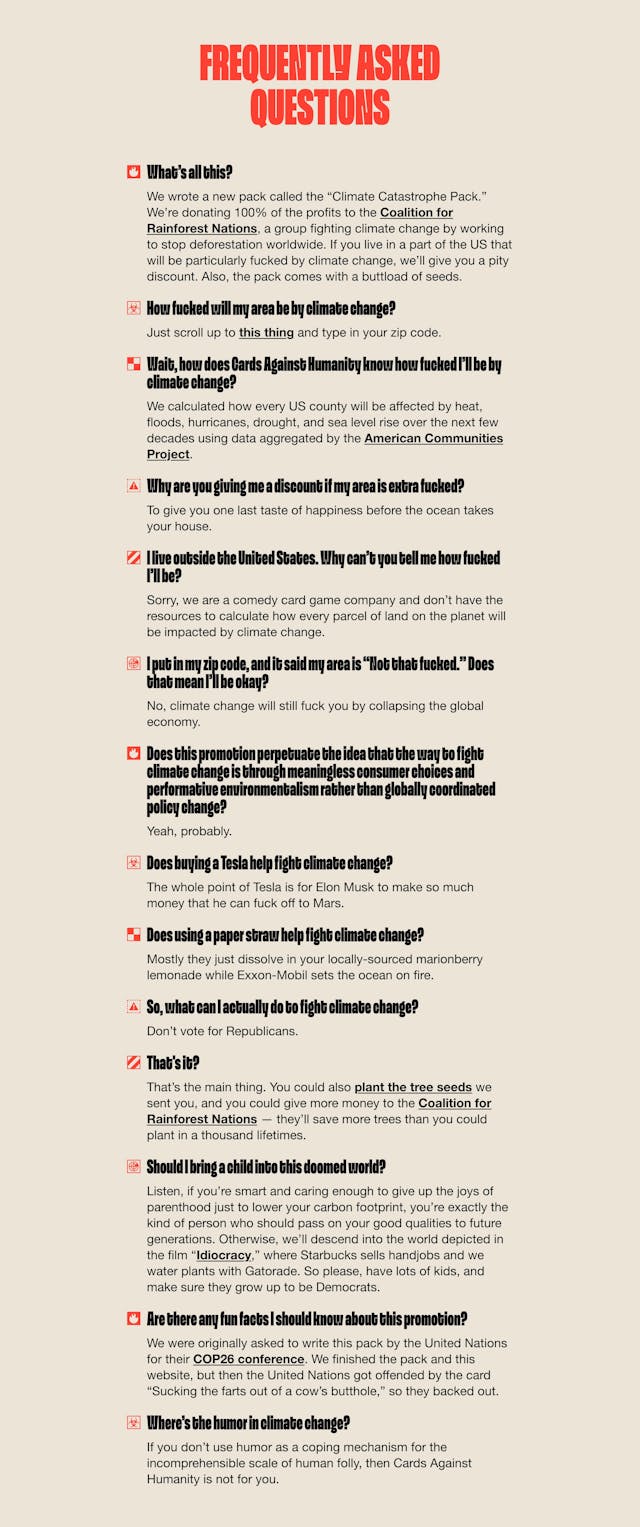 Climate Catastrophe Pack FAQ Grid Preview