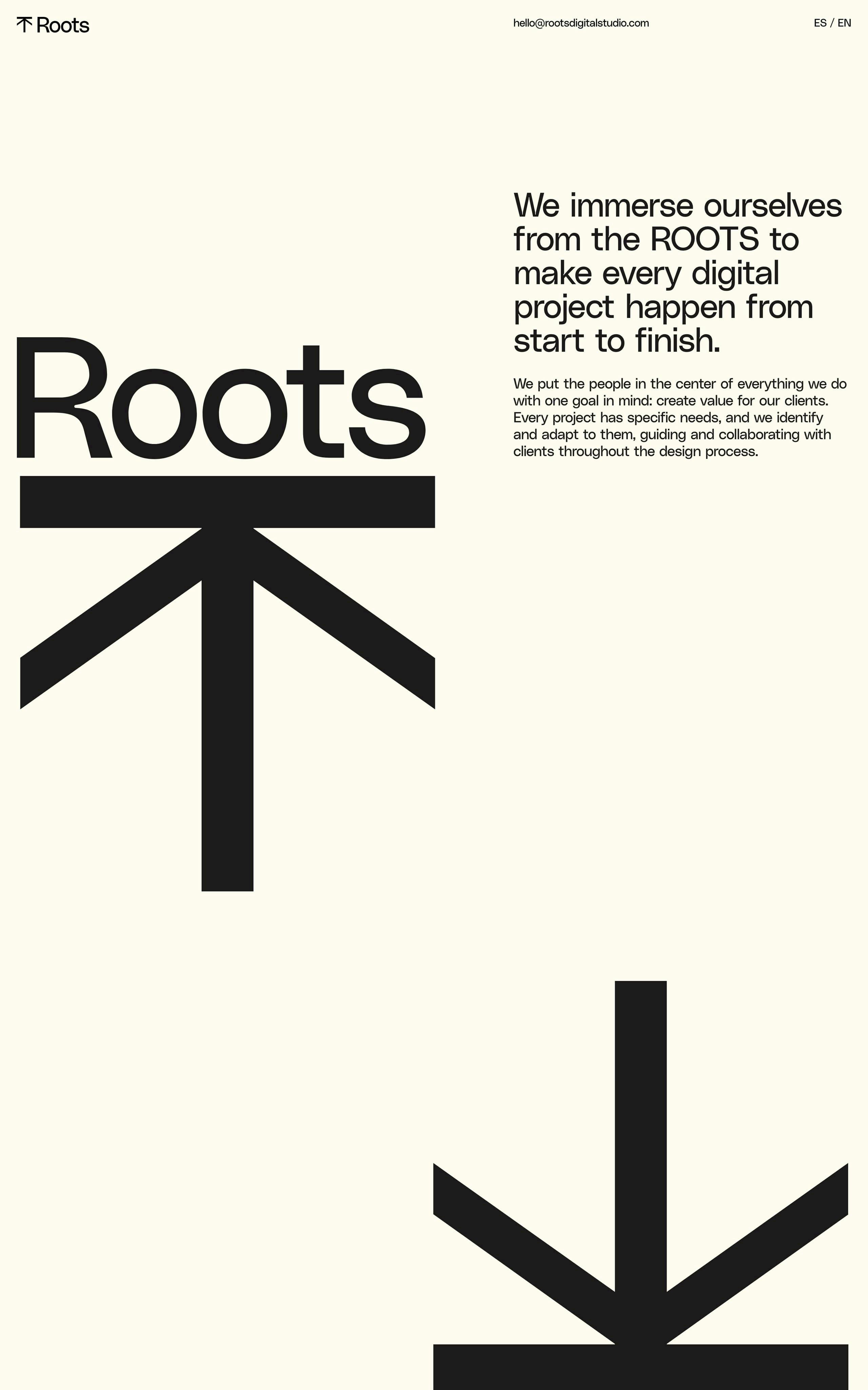 Roots Digital Studio Website Screenshot