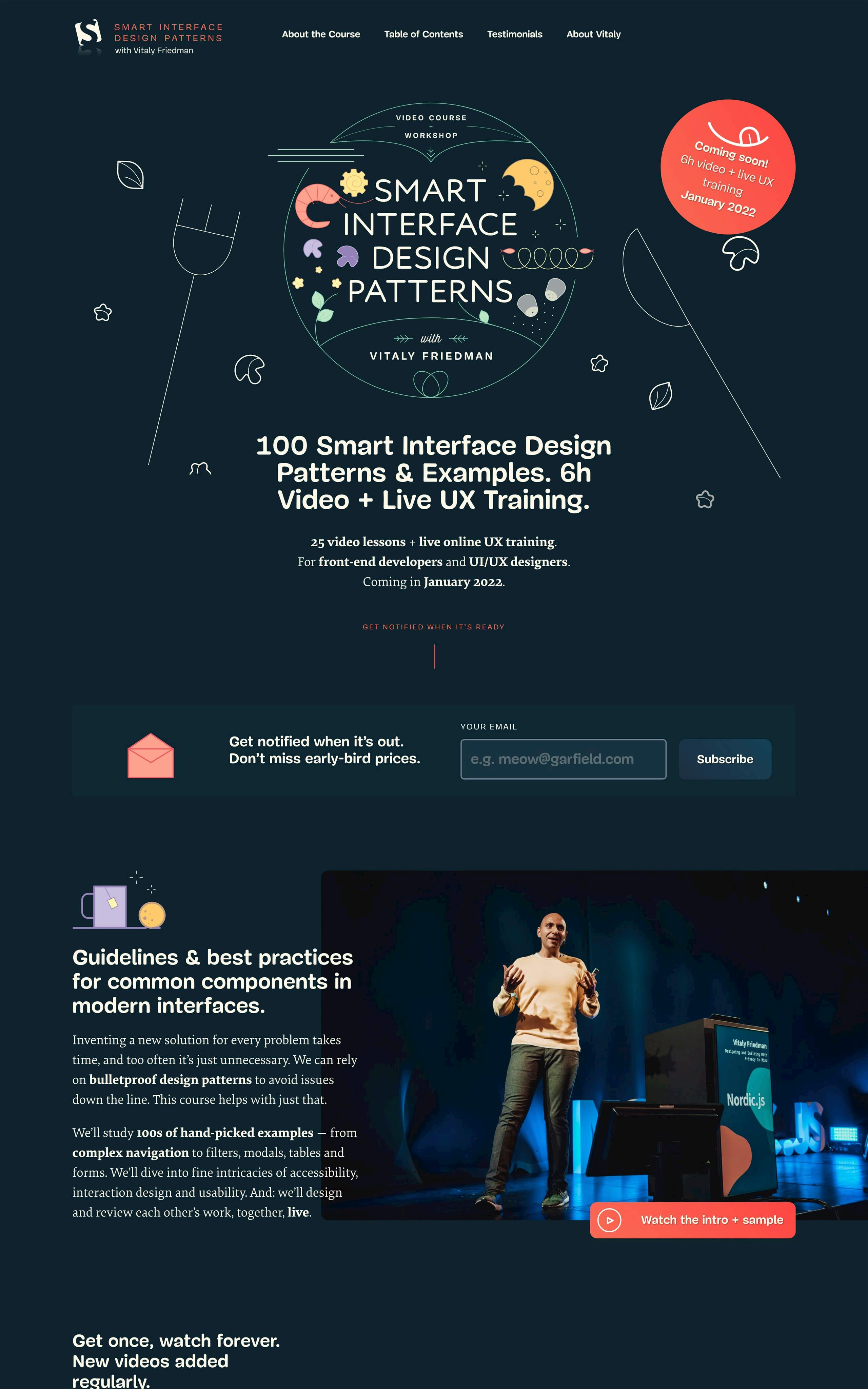 Smart Interface Design Patterns Website Screenshot
