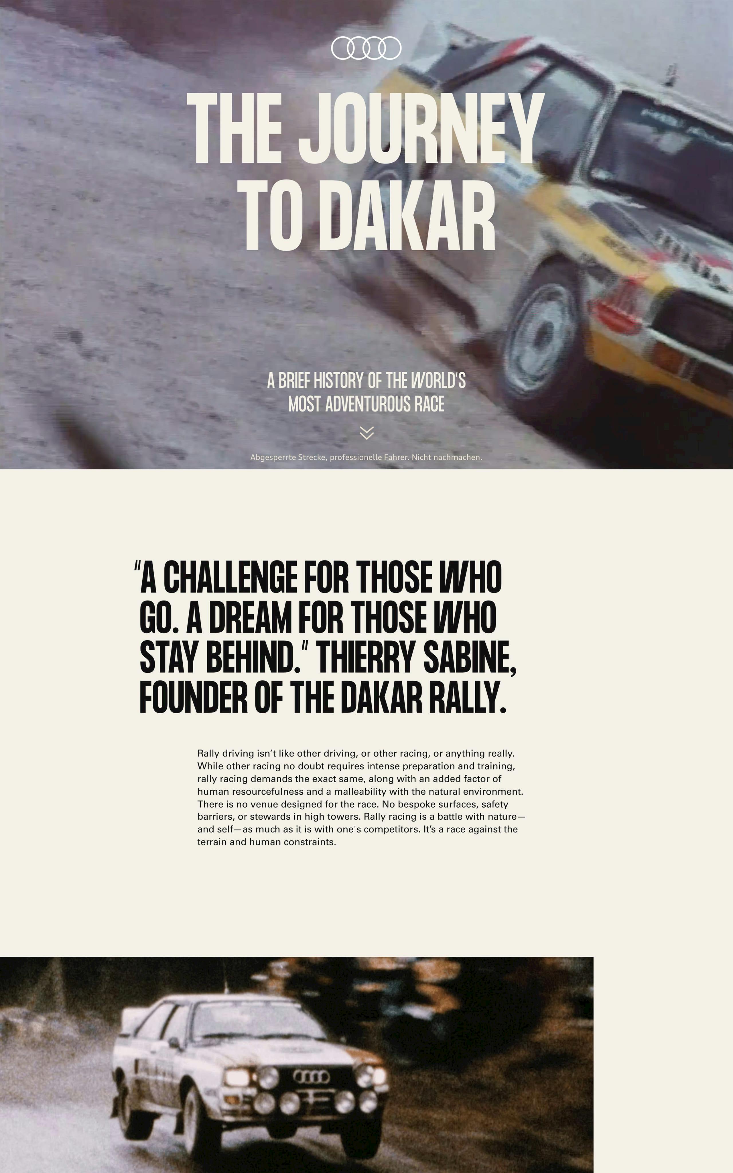 The Journey To Dakar Website Screenshot