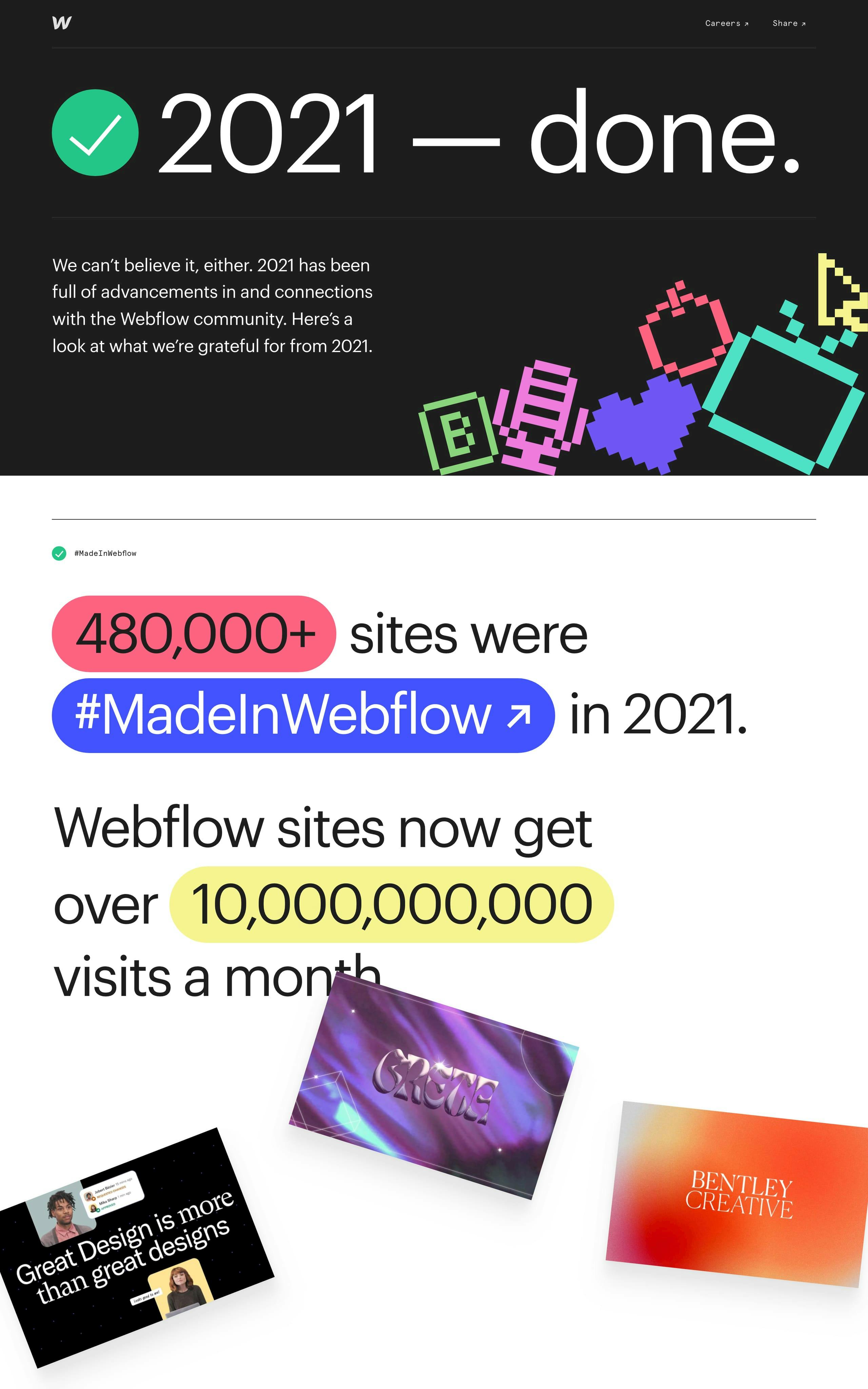 Webflow in 2021 Website Screenshot
