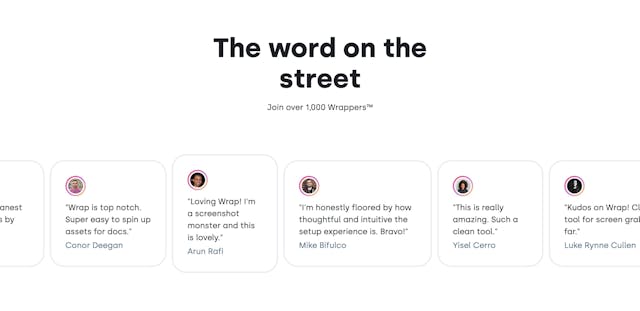 Wrap Testimonial Slider Preview