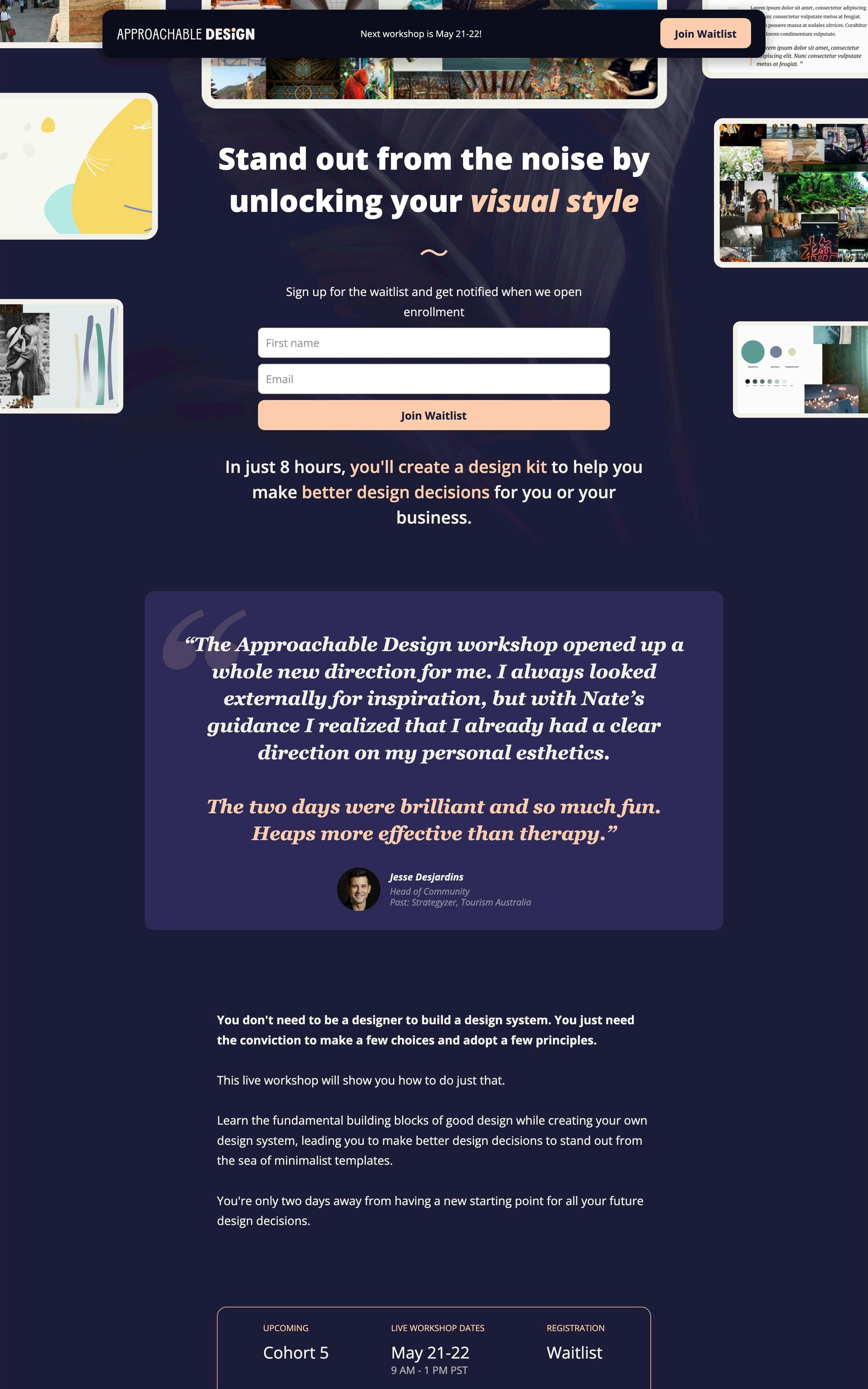 Approachable Design Website Screenshot