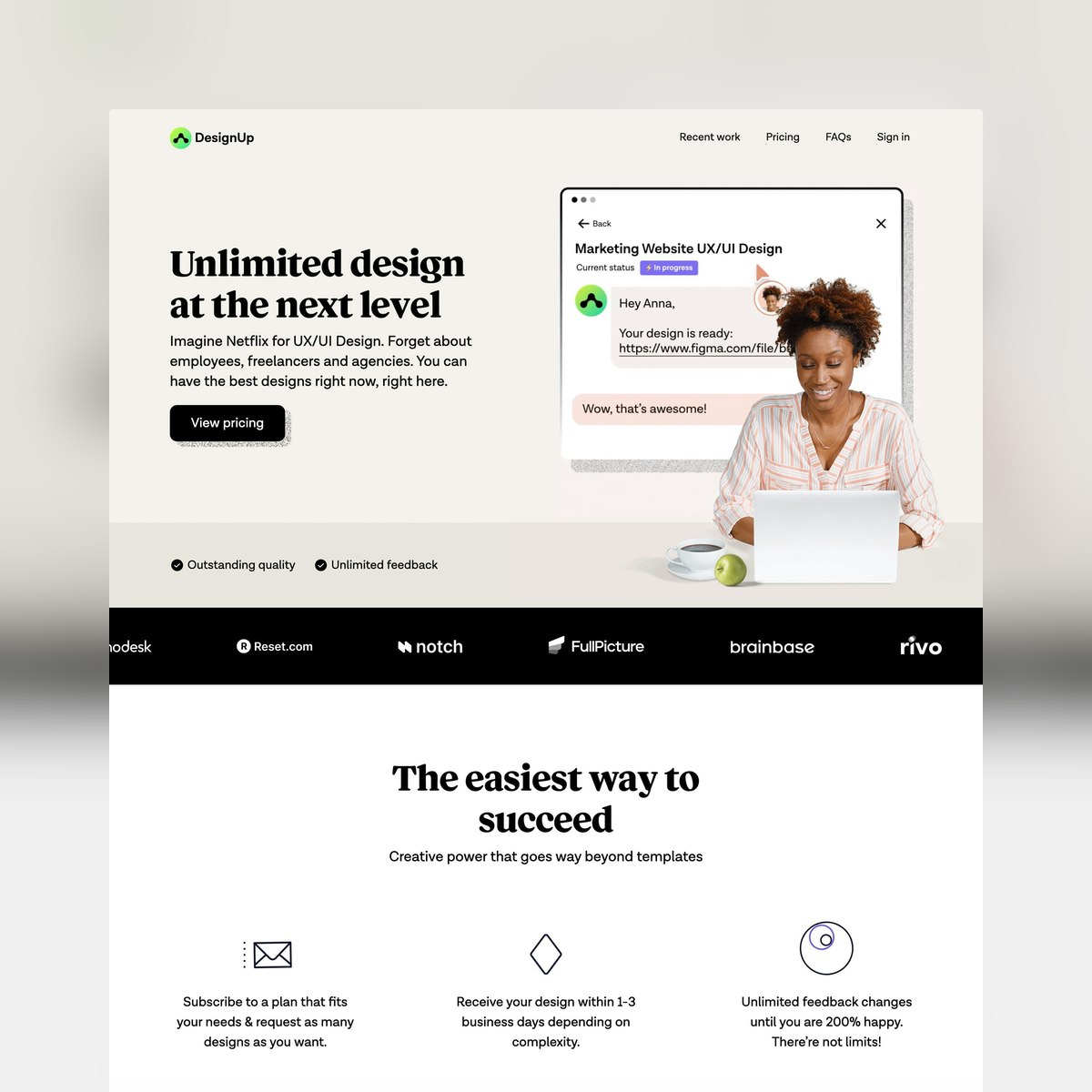 website design idea #147: Website Inspiration: DesignUp