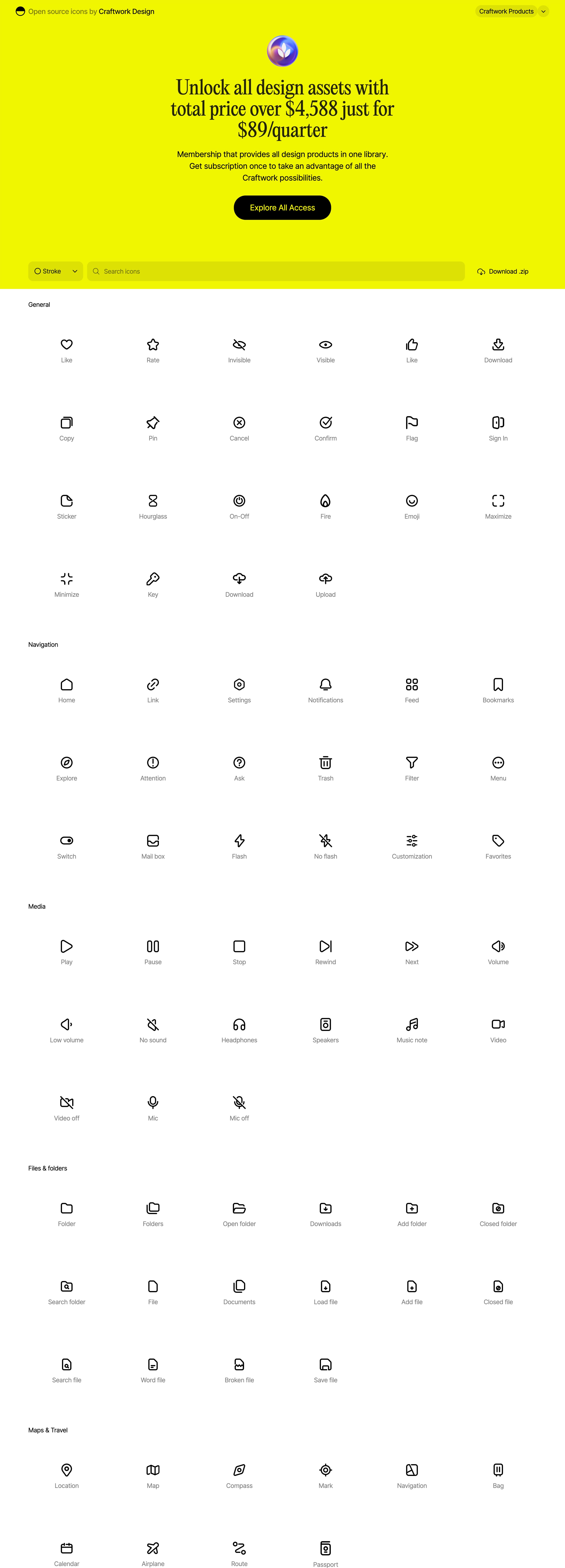 Icons by Craftwork Website Screenshot